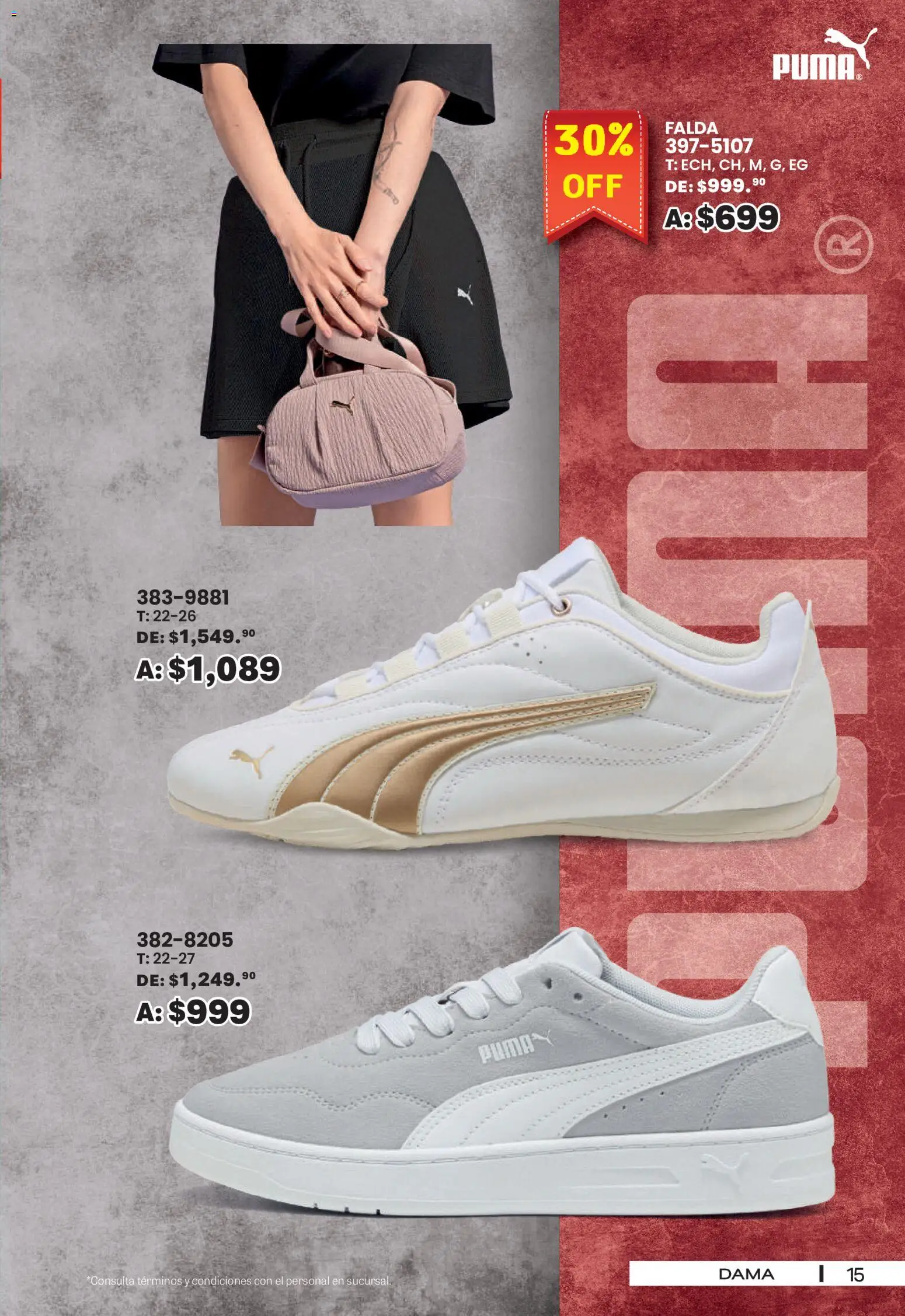 Nuevas ofertas de Andrea válidas en toda la República Mexicana desde el 30/08/2026. ¡Encuentra las mejores ofertas en Andrea - SPORT DAYS! | Página: 15 | Productos: Falda