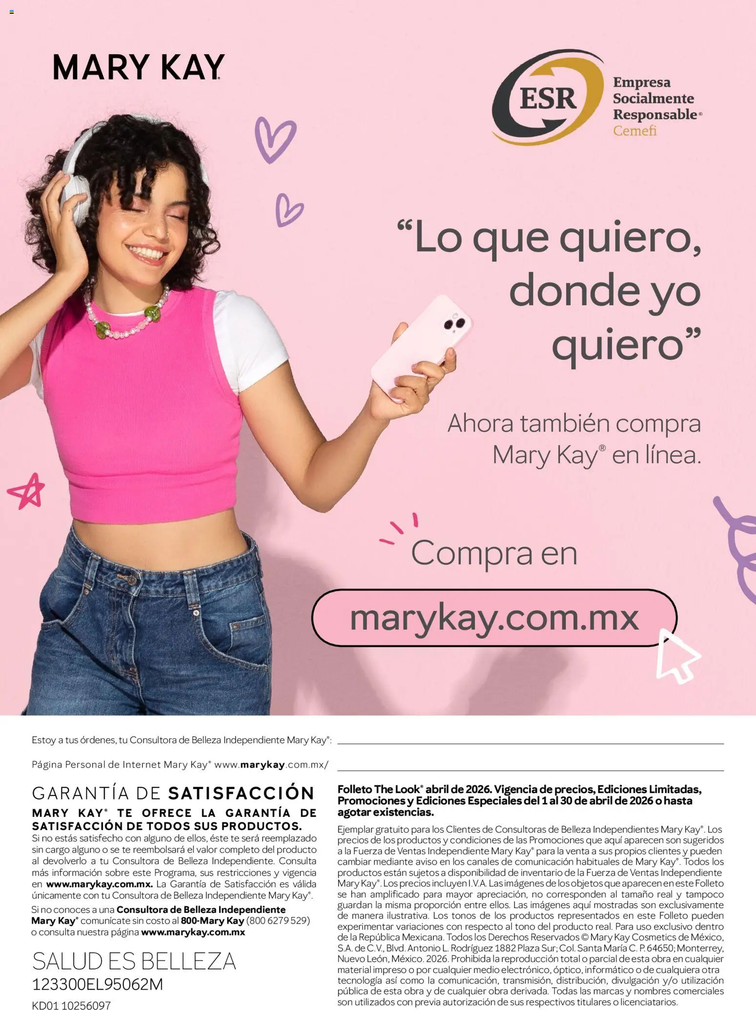 Nuevas ofertas de Mary Kay válidas en toda la República Mexicana desde el 01.04.2026. ¡Encuentra las mejores ofertas en Catálogo Mary Kay Abril 2026! | Página: 72 | Productos: Té, Sobre