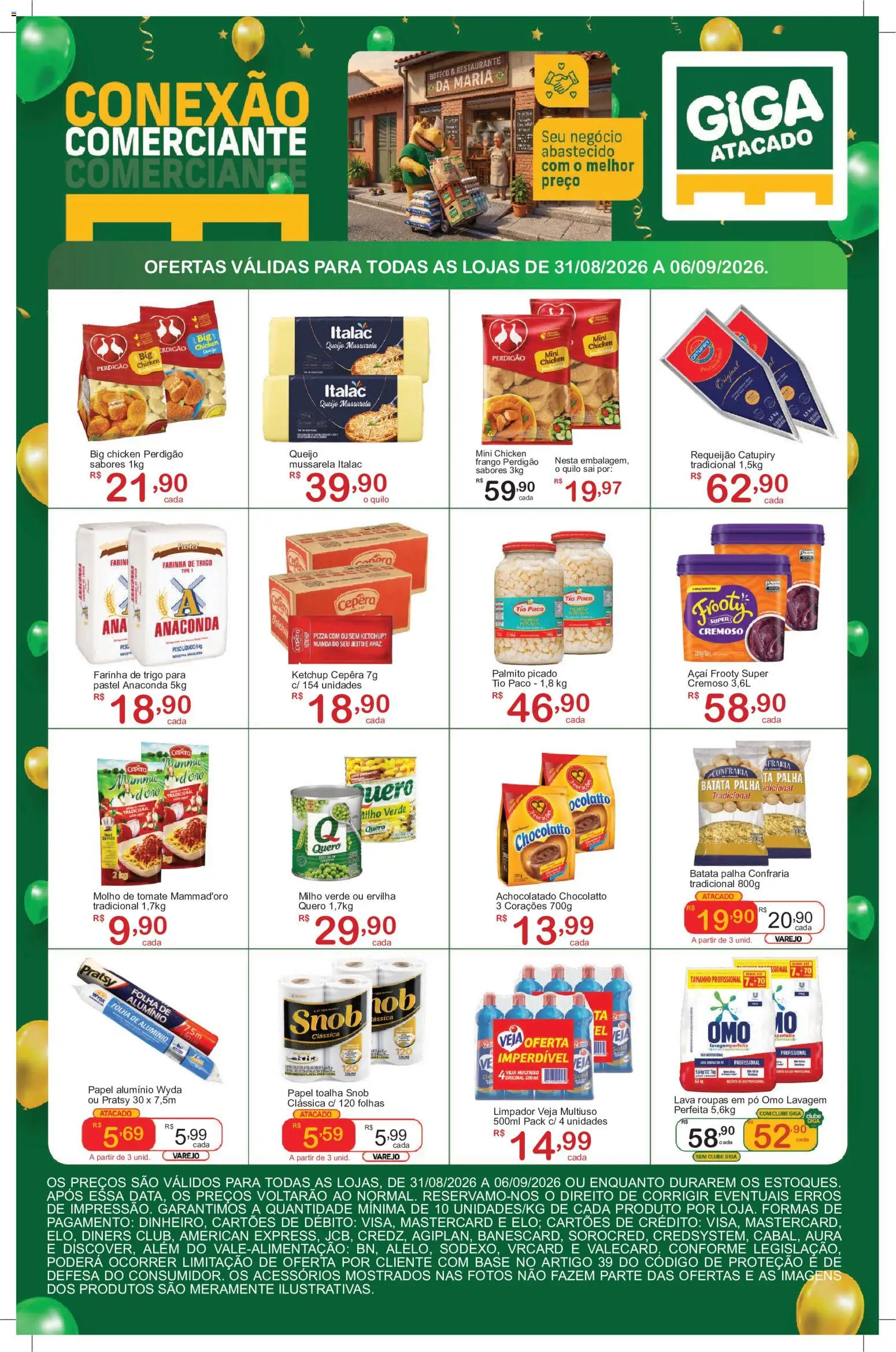 GIGA Atacado Folheto - válido de 31/08/2026 | Página: 4 | Produtos: Pó, Papel alumínio, Queijo, Batata