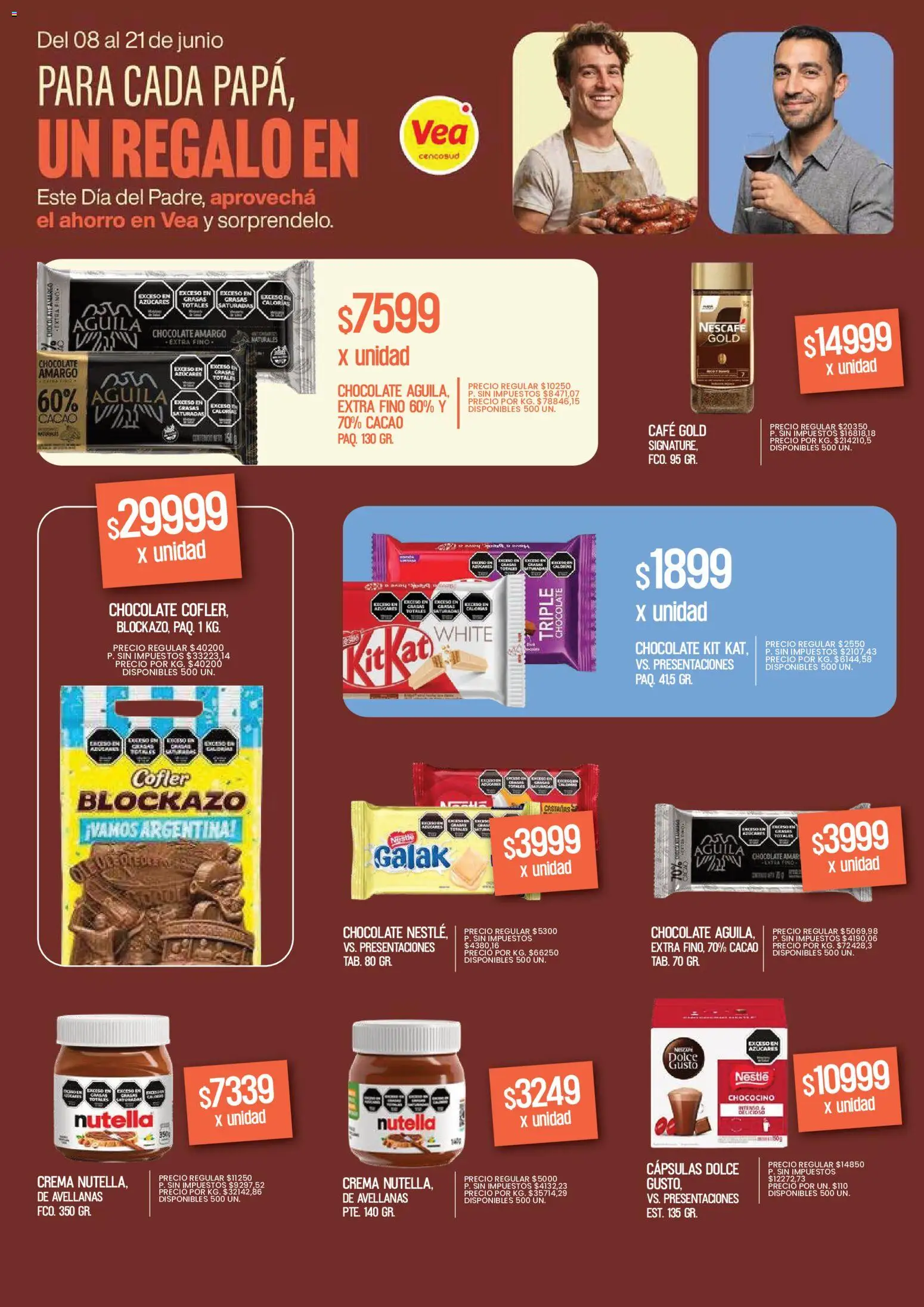 Vea - Volante Especial Dia del Padre │ válido desde el 08.06.2026 | Página: 17 | Productos: Café, Chocolate, Cacao, Crema