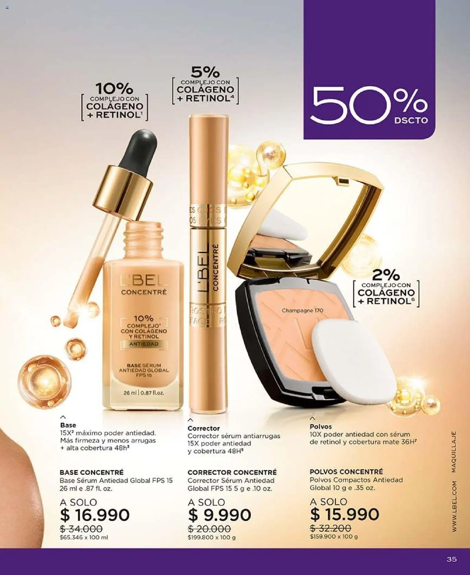 Catálogo L'Bel Campaña 16 │ válido desde el 28.09.2026 | Página: 35 | Productos: Maquillaje, Mate, Corrector, Serum