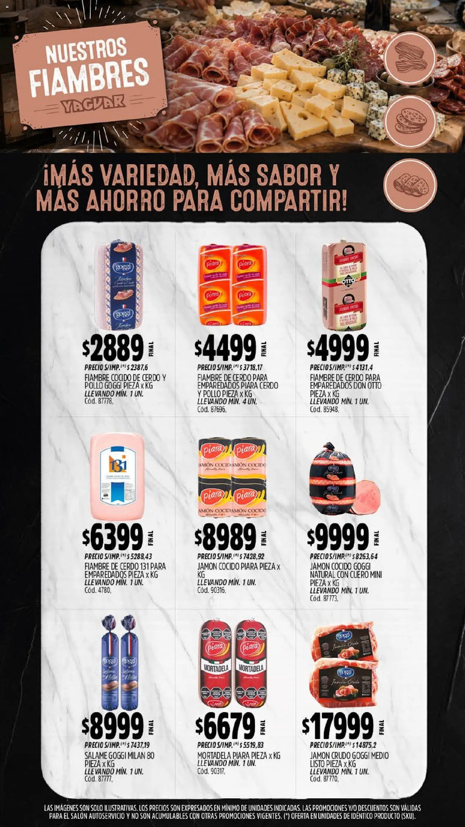 Yaguar catálogo │ válido desde el 07/09/2026 | Página: 10 | Productos: Pollo, Mortadela, Jamón, Cerdo