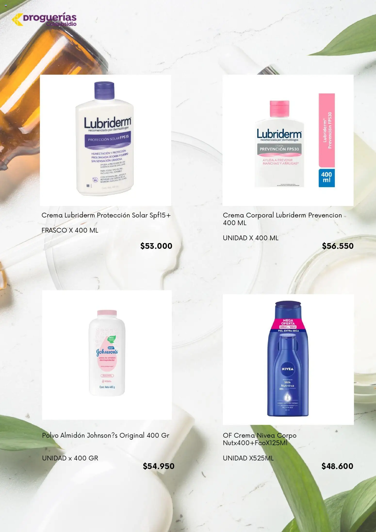 Colsubsidio revista - valida desde el 01/08/2026 | Página: 3 | Productos: Crema, Frasco, Polvo, Uva