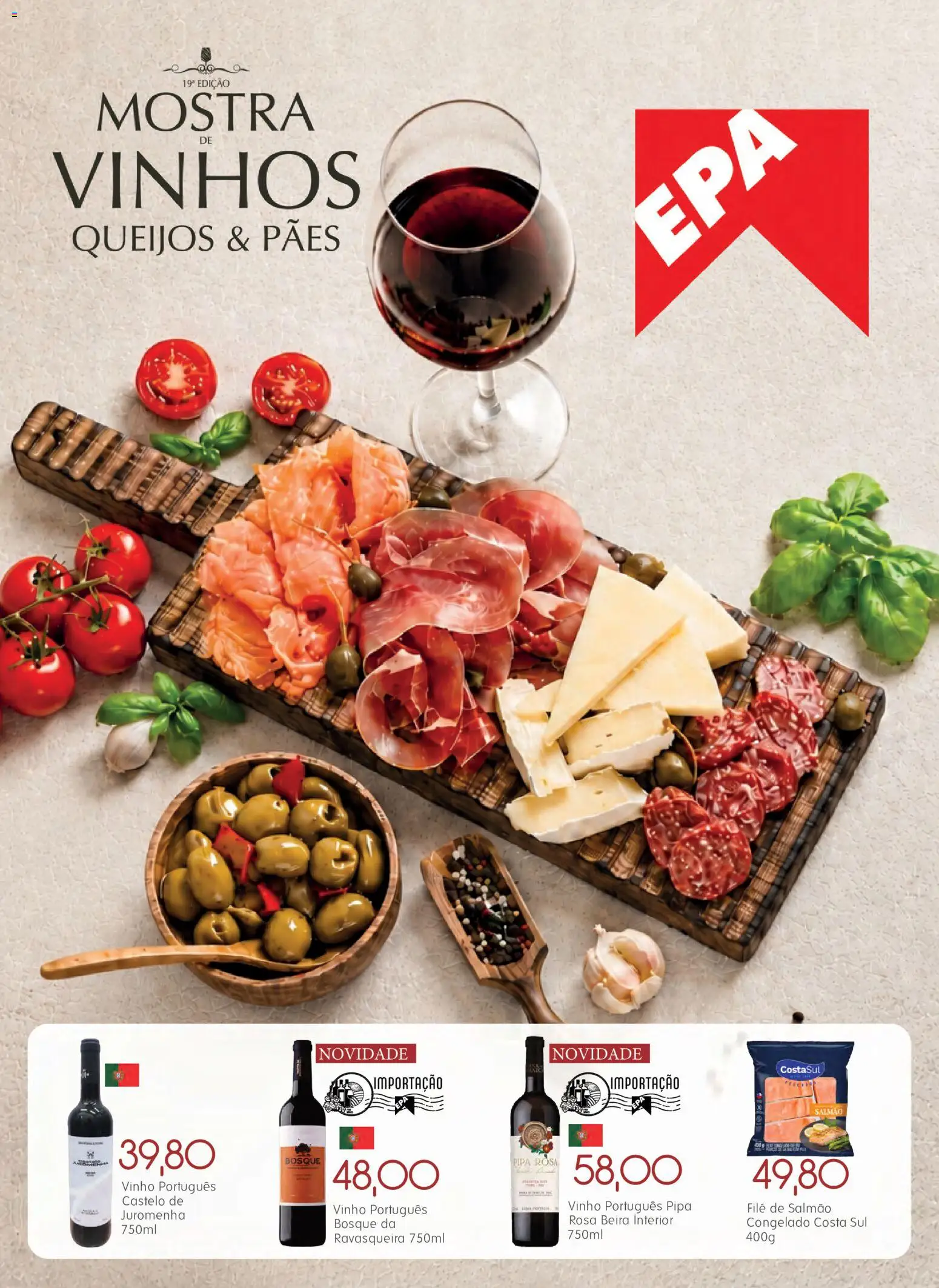 EPA Folheto - válido de 31/07/2026 | Página: 1 | Produtos: Salmão, Vinho