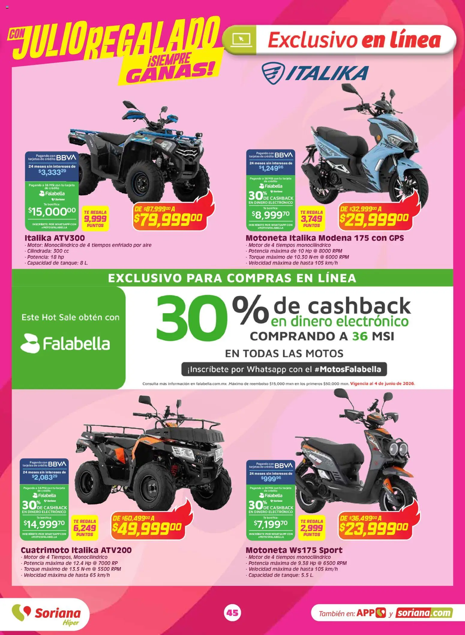 Nuevas ofertas de Soriana válidas en toda la República Mexicana desde el 03.06.2026. ¡Encuentra las mejores ofertas en Soriana Con Julio Regalado siempre ganas Híper Nacional! | Página: 45 | Productos: Té