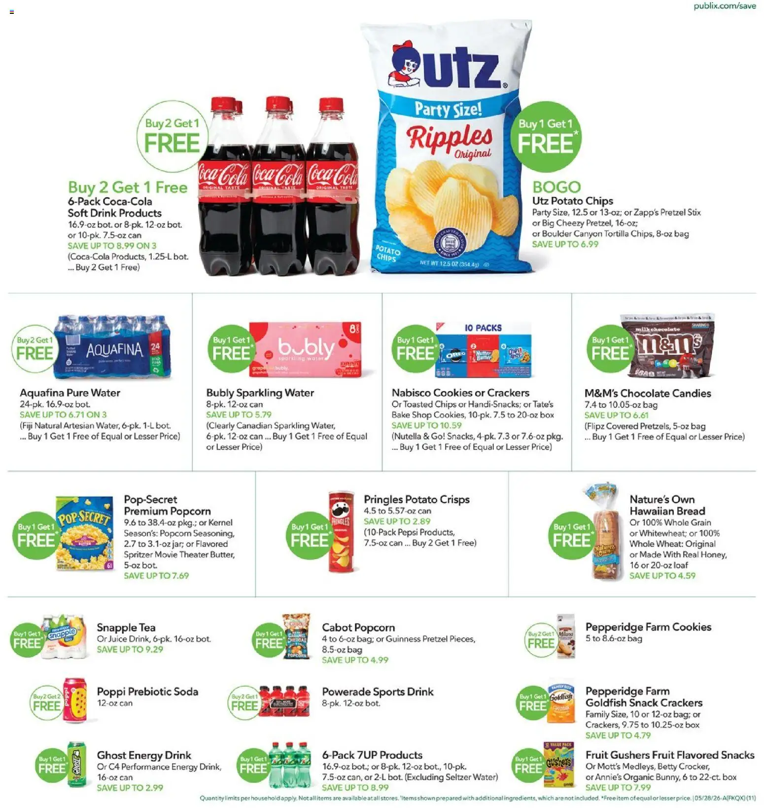 Publix Weekly Ad - valid from 27.05.2026 | Page: 11 | Products: Box, Chocolate, Water, Bag