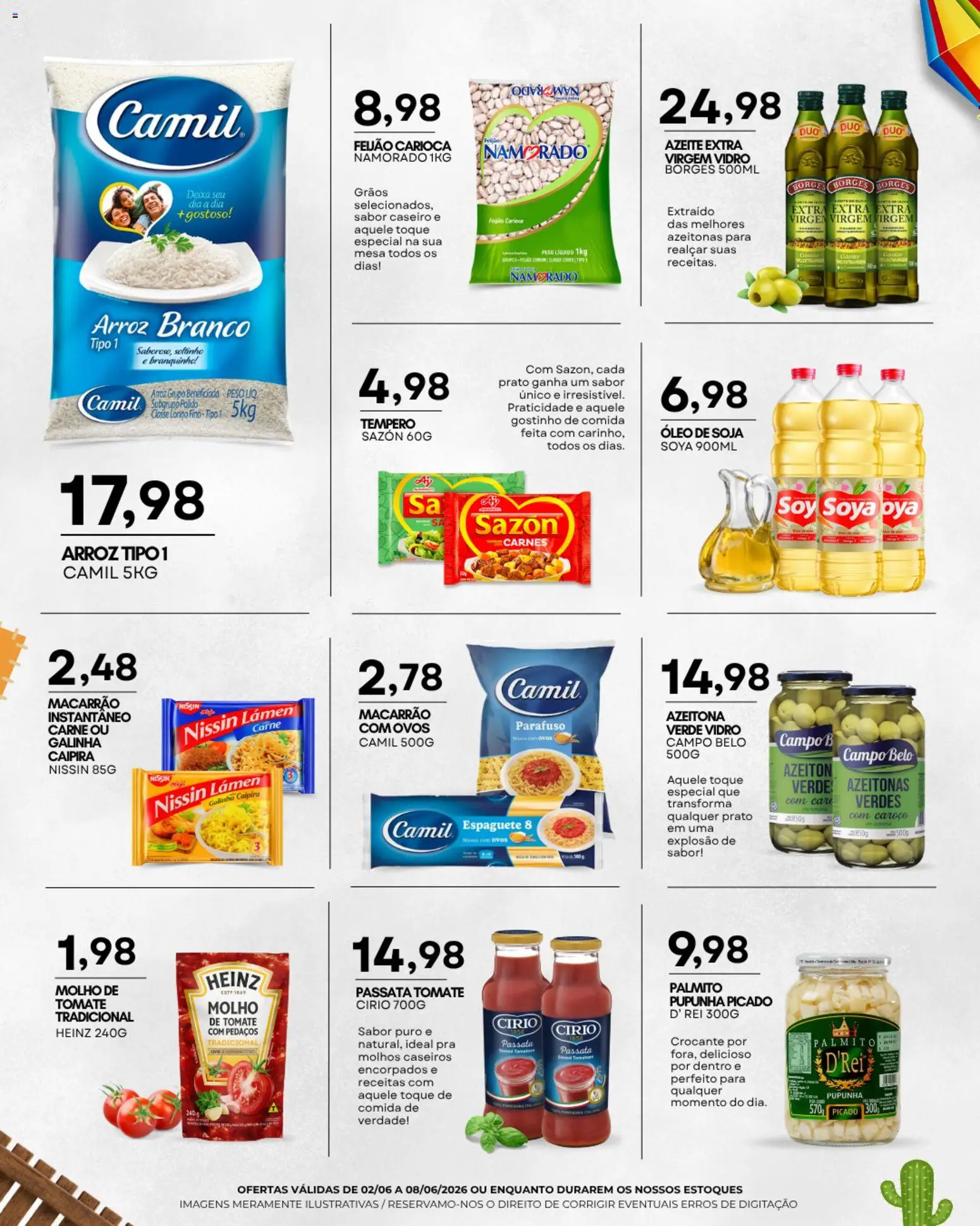 Mercadão Atacadista Folheto - válido de 02.06.2026 | Página: 4 | Produtos: Mesa, Óleo, Arroz, Macarrão
