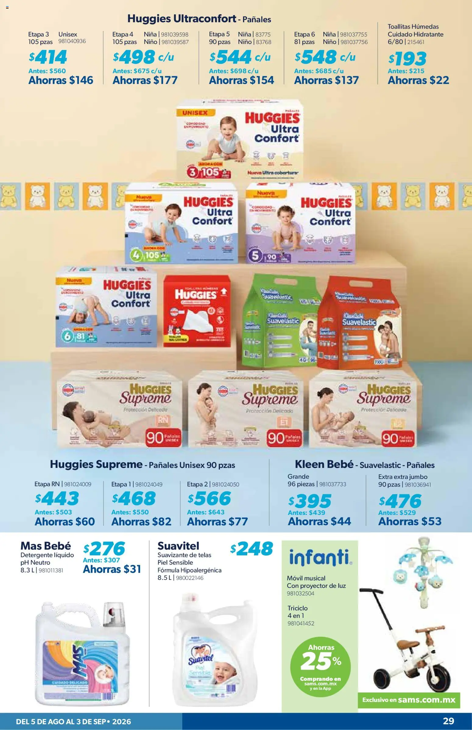 Nuevas ofertas de Sam's Club válidas en toda la República Mexicana desde el 05/08/2026. ¡Encuentra las mejores ofertas en Sam's Club catálogo! | Página: 29