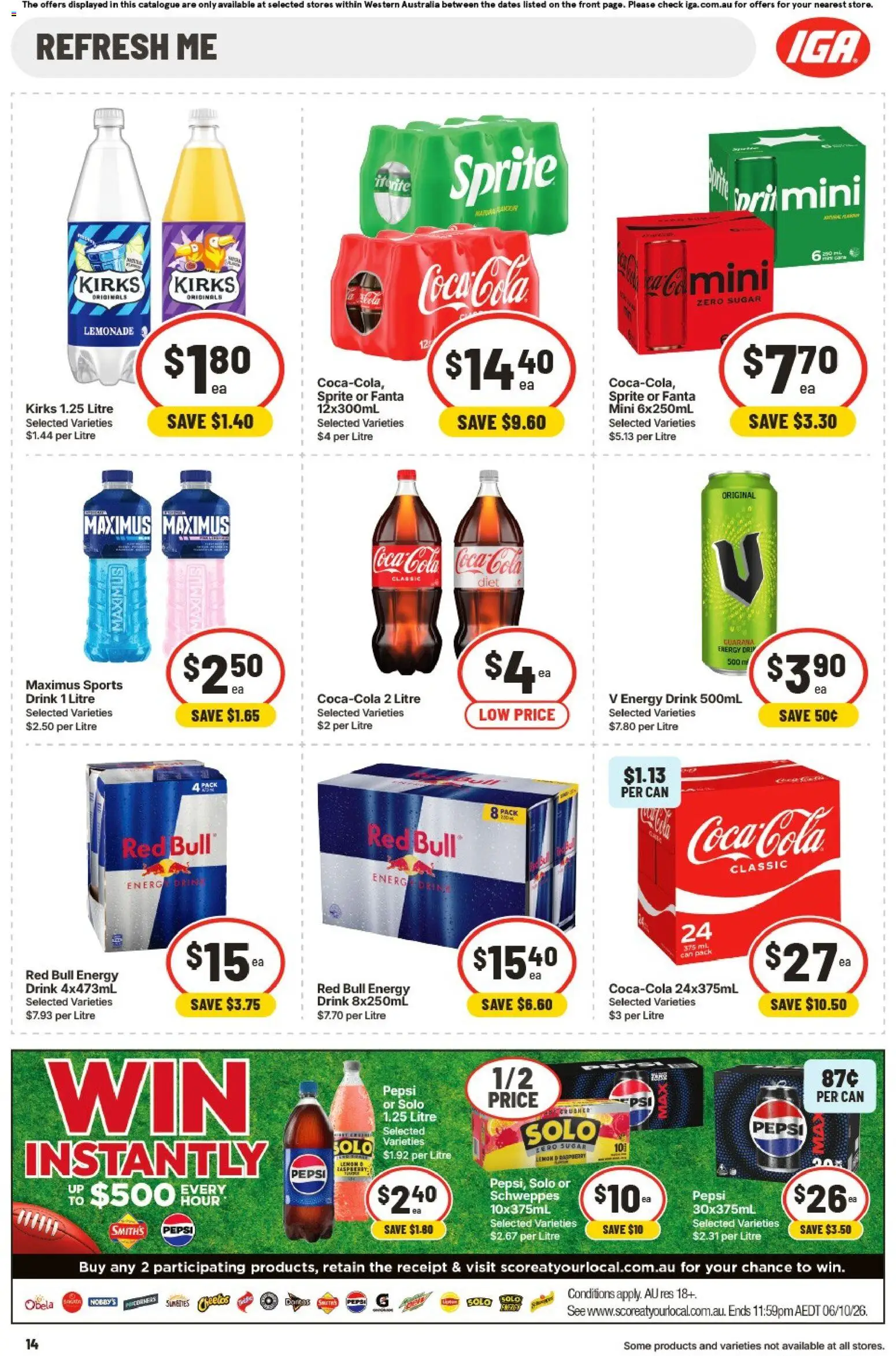 IGA catalogue - valid from 02/09/2026 | Page: 15 | Products: Energy drink, Coca Cola, Sugar, Fanta