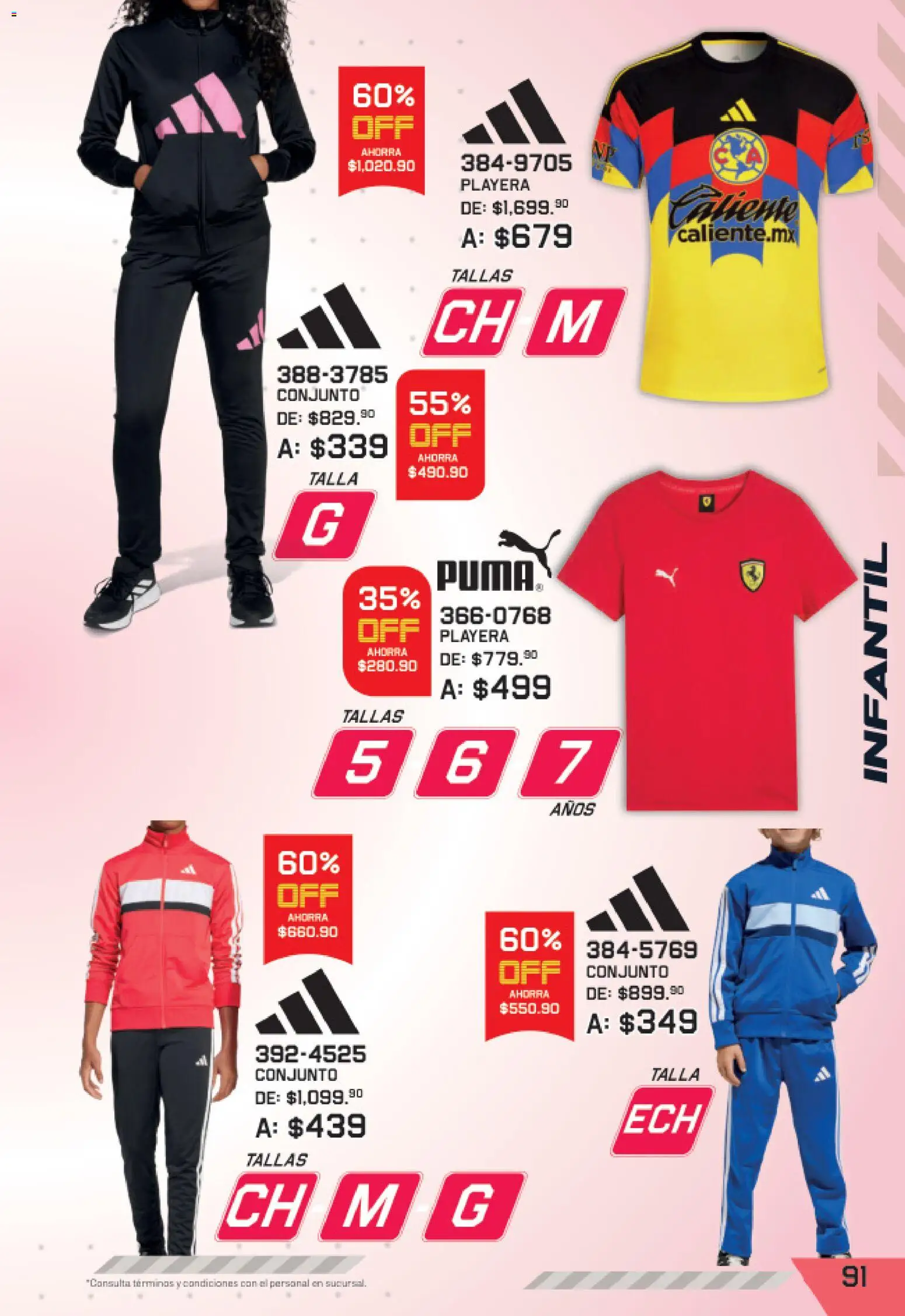 Nuevas ofertas de Andrea válidas en toda la República Mexicana desde el 27/09/2026. ¡Encuentra las mejores ofertas en Andrea catálogo Lo mejor de marcas! | Página: 91 | Productos: Playera, Conjunto