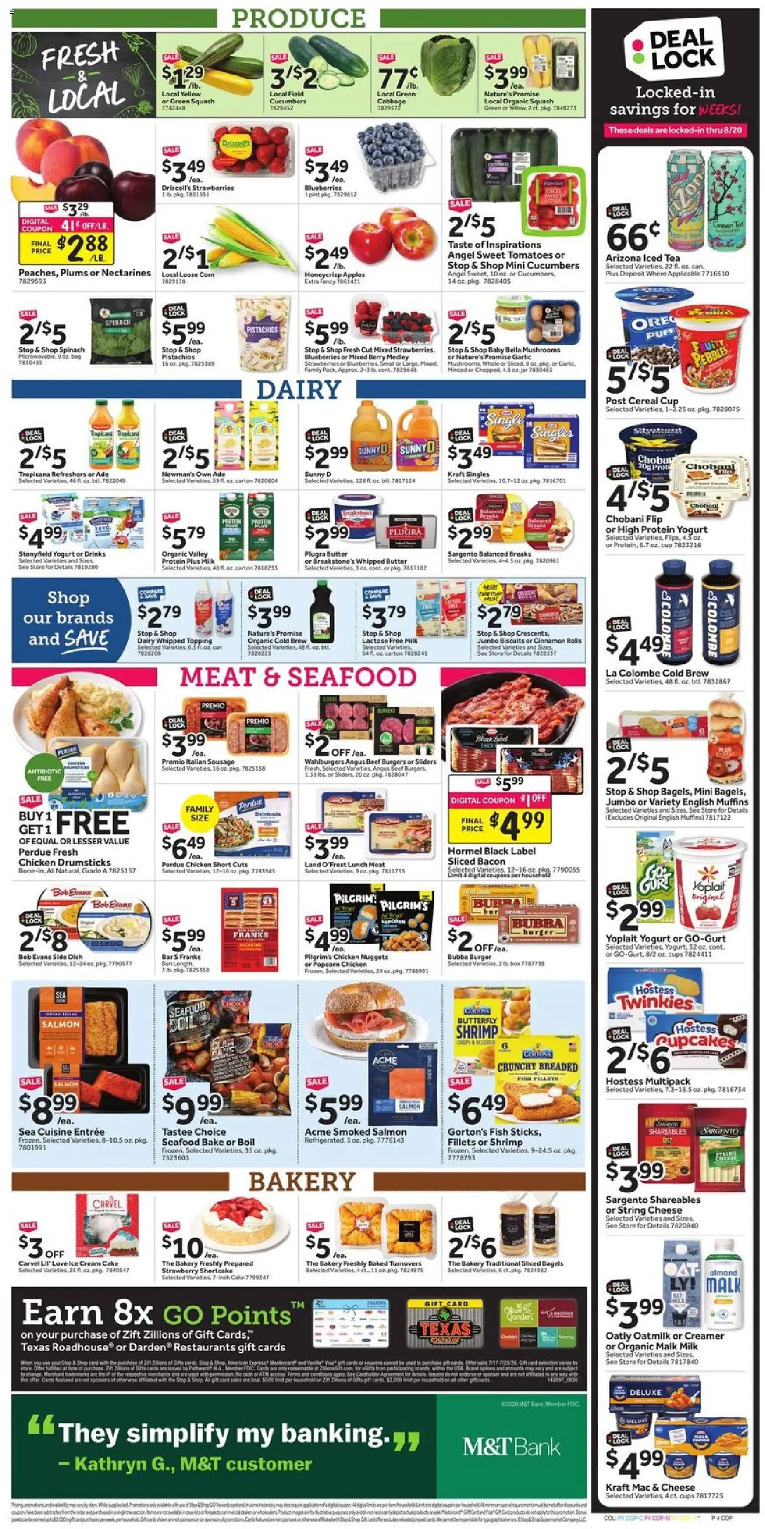 Stop & Shop Weekly Ad - valid from 07/17/2026 | Page: 10 | Products: Ice cream cake, Yogurt, Seafood, Cake