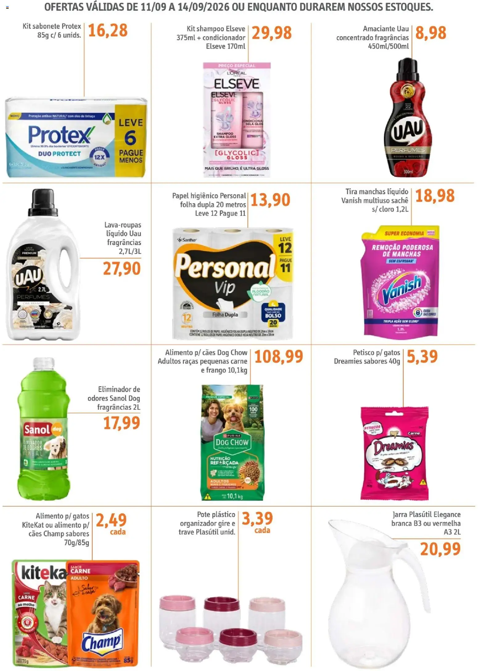 Sonda Folheto - válido de 11/09/2026 | Página: 4 | Produtos: Organizador, Perfumes, Jarra, Vanish