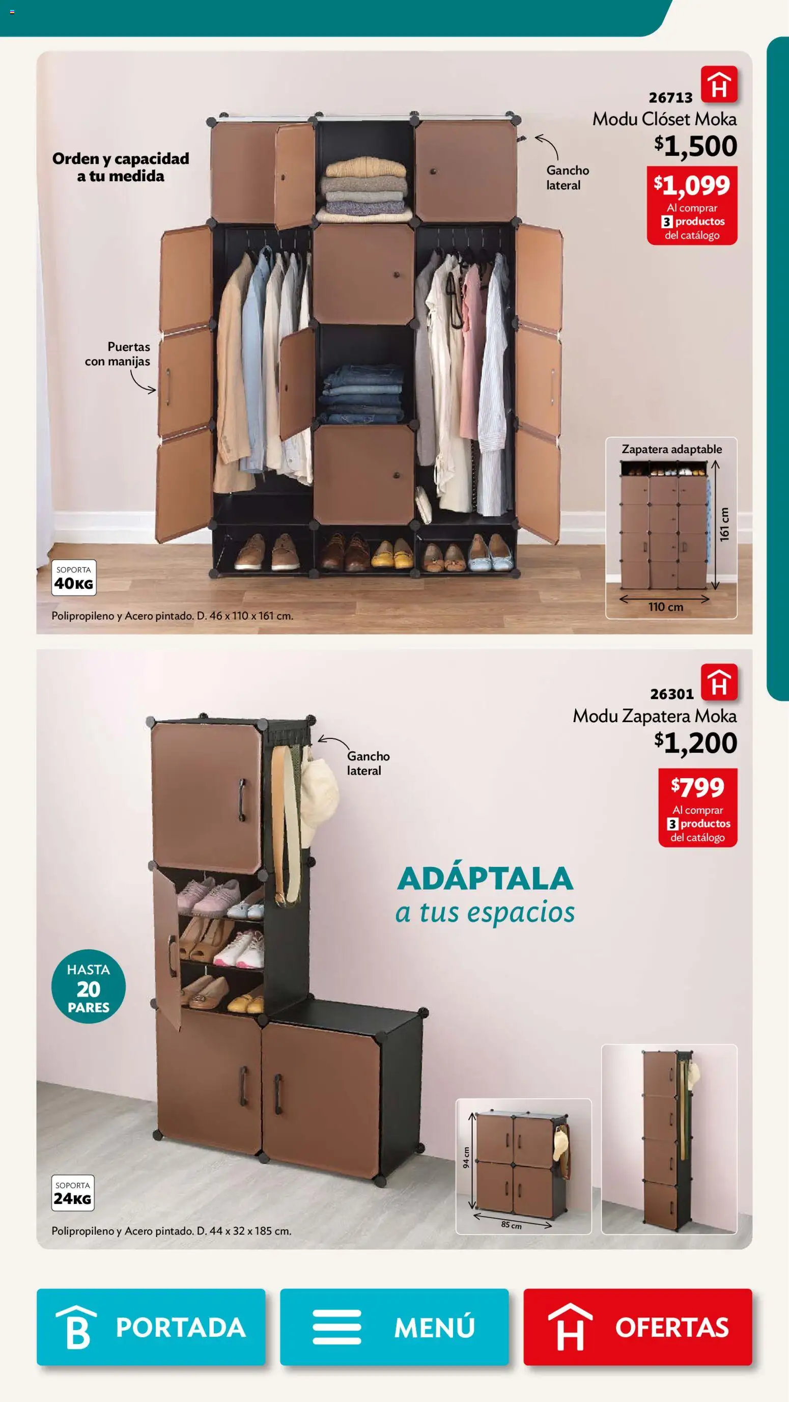 Nuevas ofertas de Betterware válidas en toda la República Mexicana desde el 28/09/2026. ¡Encuentra las mejores ofertas en Betterware campaña 10 2026! | Página: 11 | Productos: Puertas, Clóset