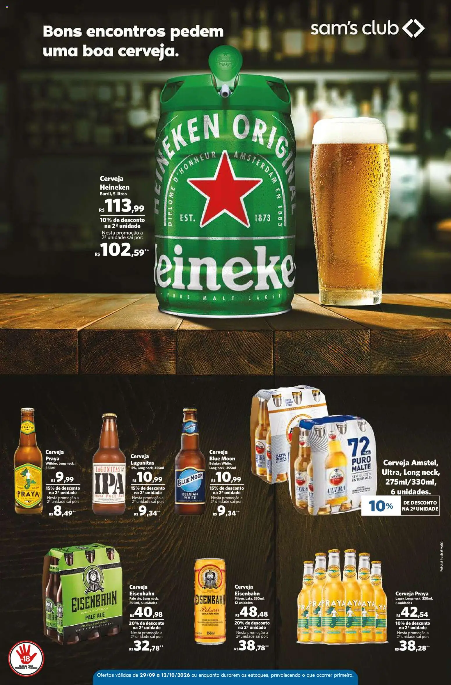 Sam's Club Folheto - válido de 29/09/2026 | Página: 8 | Produtos: Eisenbahn, Cerveja, Heineken