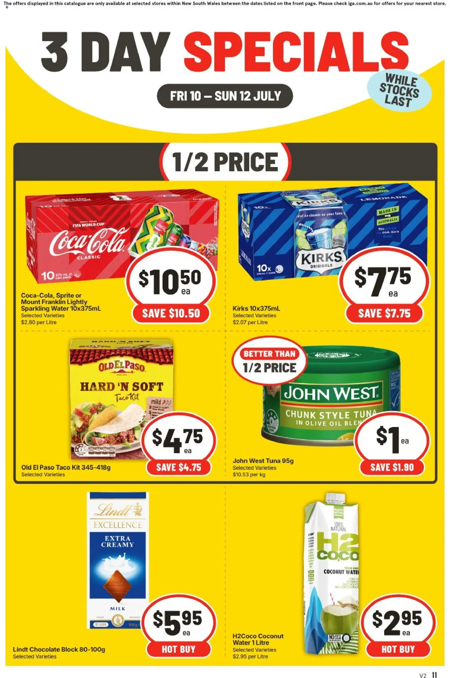 IGA catalogue - valid from 10/07/2026 | Page: 1 | Products: Milk, Oil, Chocolate, Olive oil