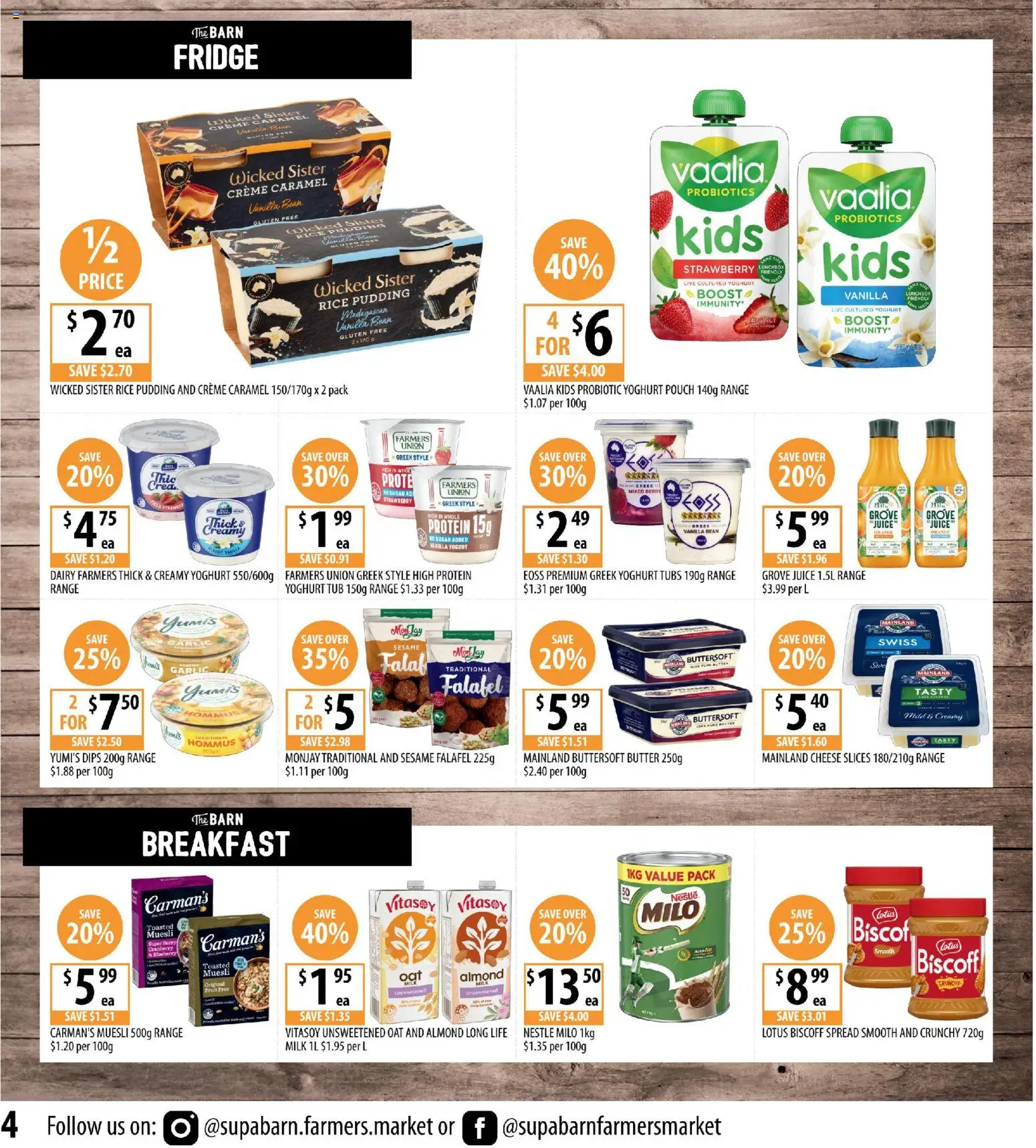 Supabarn catalogue - valid from 18.03.2026 | Page: 4 | Products: Yoghurt, Rice, Sugar, Fridge