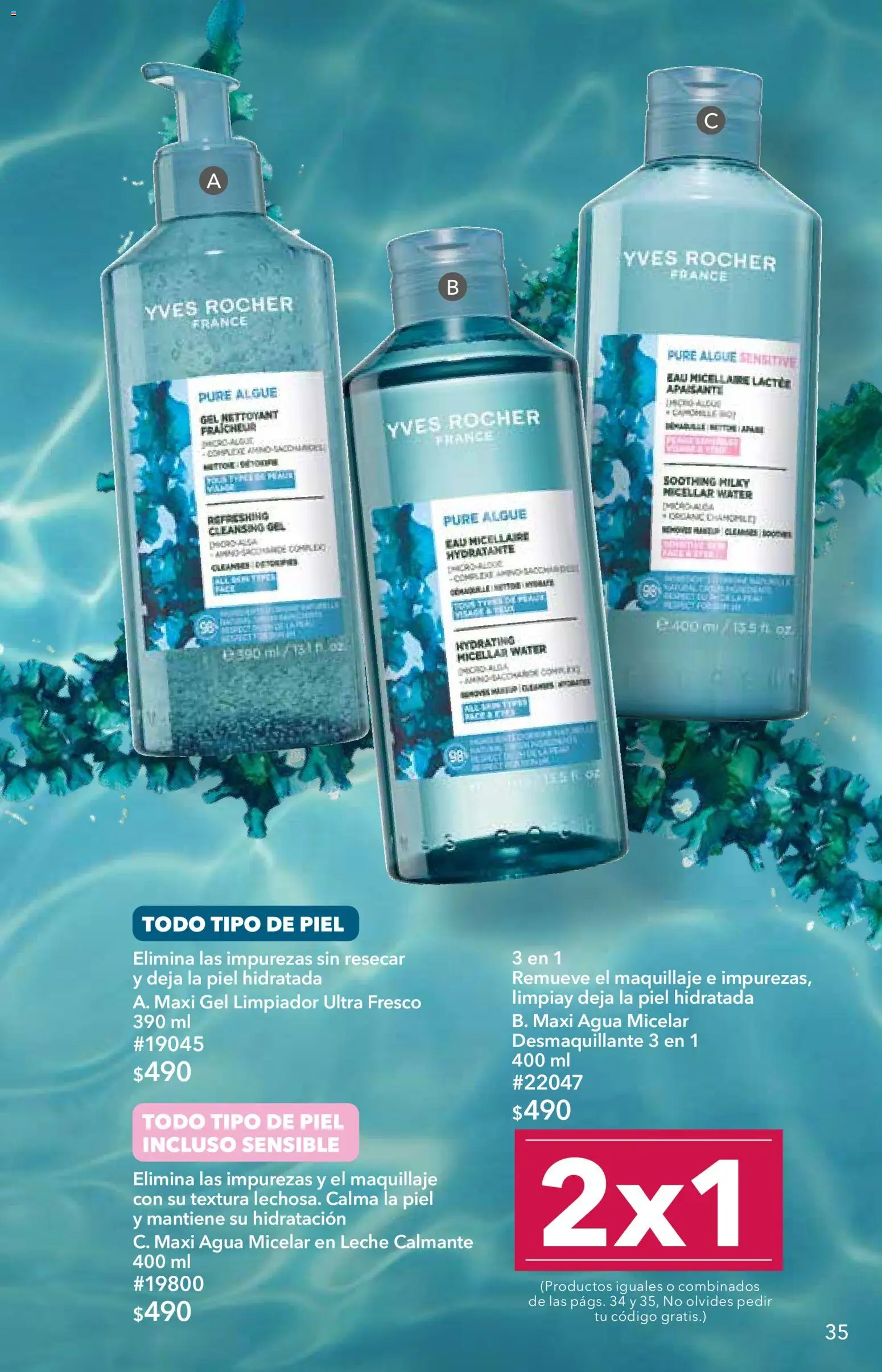 Nuevas ofertas de Yves Rocher válidas en toda la República Mexicana desde el 25/08/2026. ¡Encuentra las mejores ofertas en Yves Rocher campaña 12 2026! | Página: 35 | Productos: Desmaquillante, Leche, Maquillaje, Agua micelar