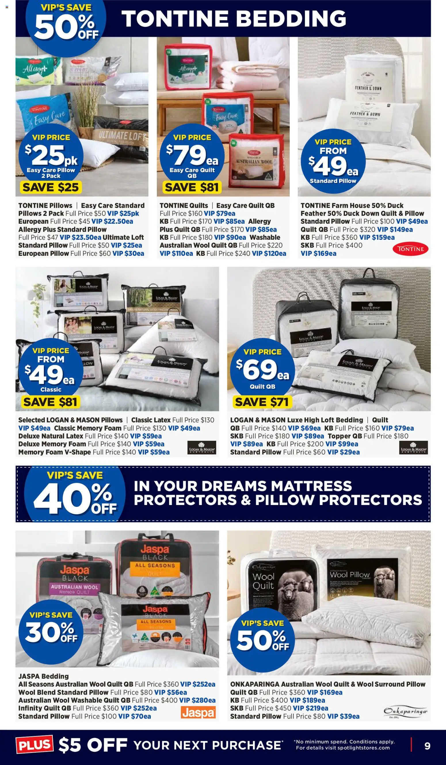 Spotlight catalogue - valid from 03.06.2026 | Page: 9 | Products: Duck, Mattress, Pillow, Allergy