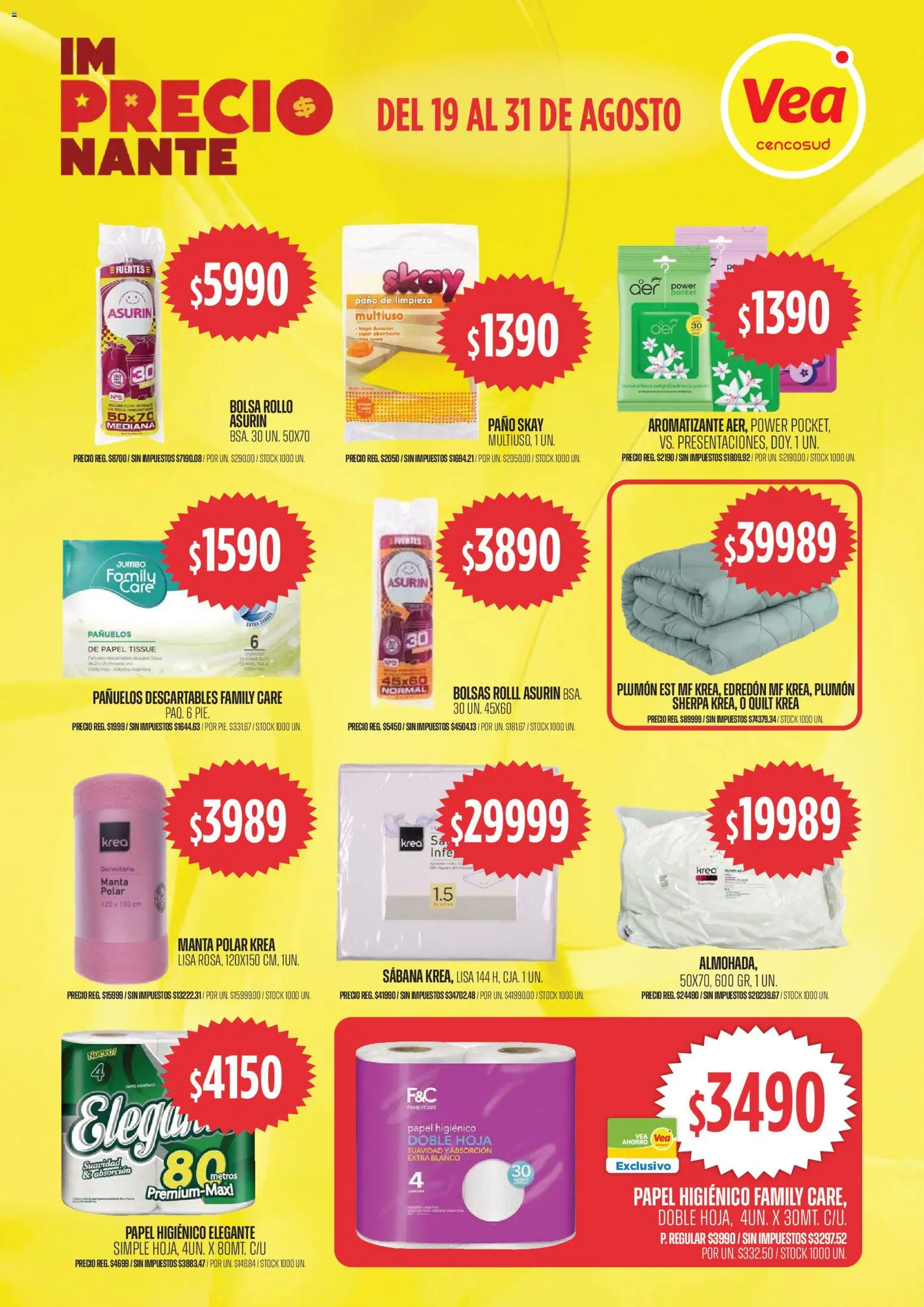 Vea ofertas │ válido desde el 18/08/2026 | Página: 14 | Productos: Pañuelos de papel, Papel higiénico, Bolsa, Pañuelos descartables