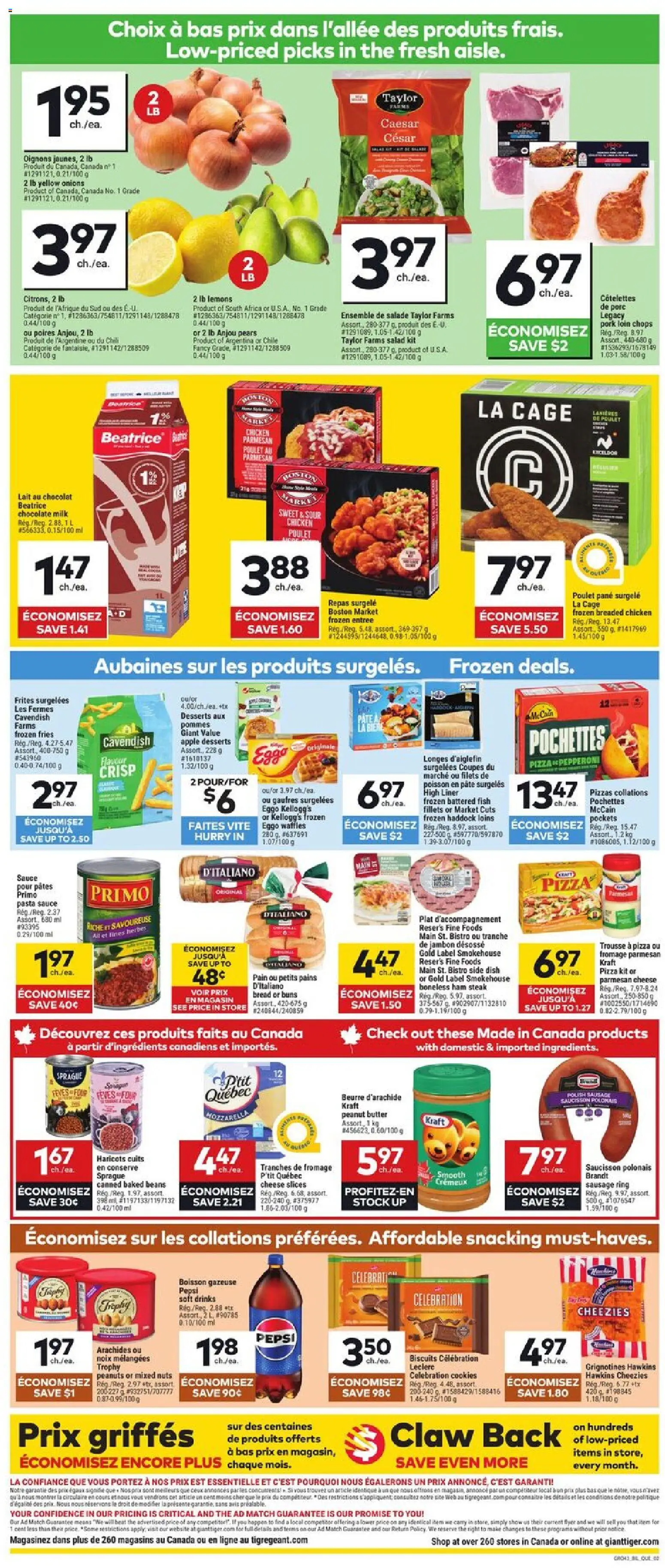 Giant Tiger flyer valid from 27.05.2026 | Page: 2 | Products: Butter, Cheese, Chocolate, Chicken