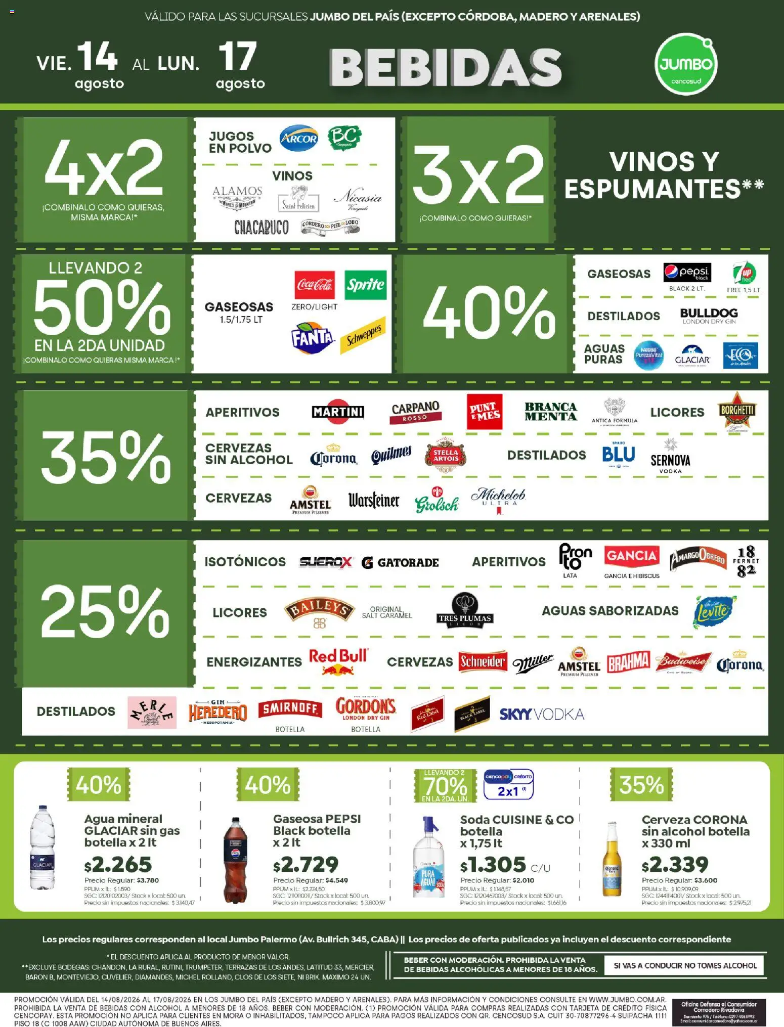 Jumbo - Ofertas │ válido desde el 13/08/2026 | Página: 5 | Productos: Vodka, Baileys, Pepsi, Fernet