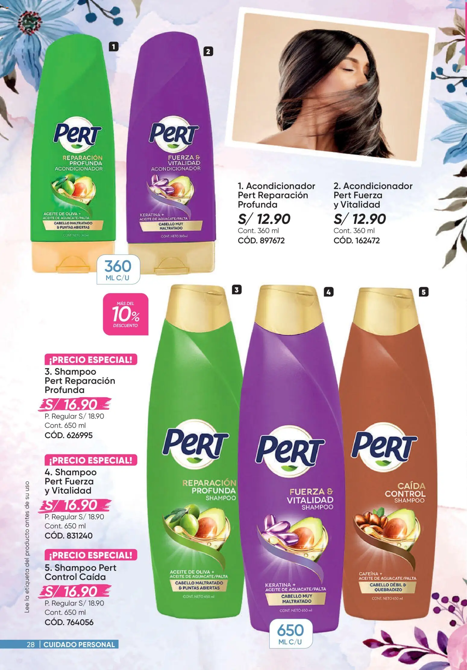 Catálogo Azzorti válido desde 18.05.2026 | Página: 28 | Productos: Shampoo, Acondicionador, Aceite, Aceite de oliva