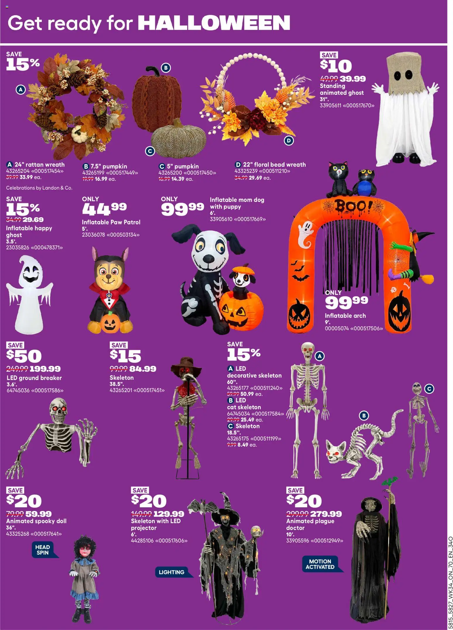 Rona flyer valid from Sep 17, 2026 | Page: 10 | Products: Lighting, Pumpkin