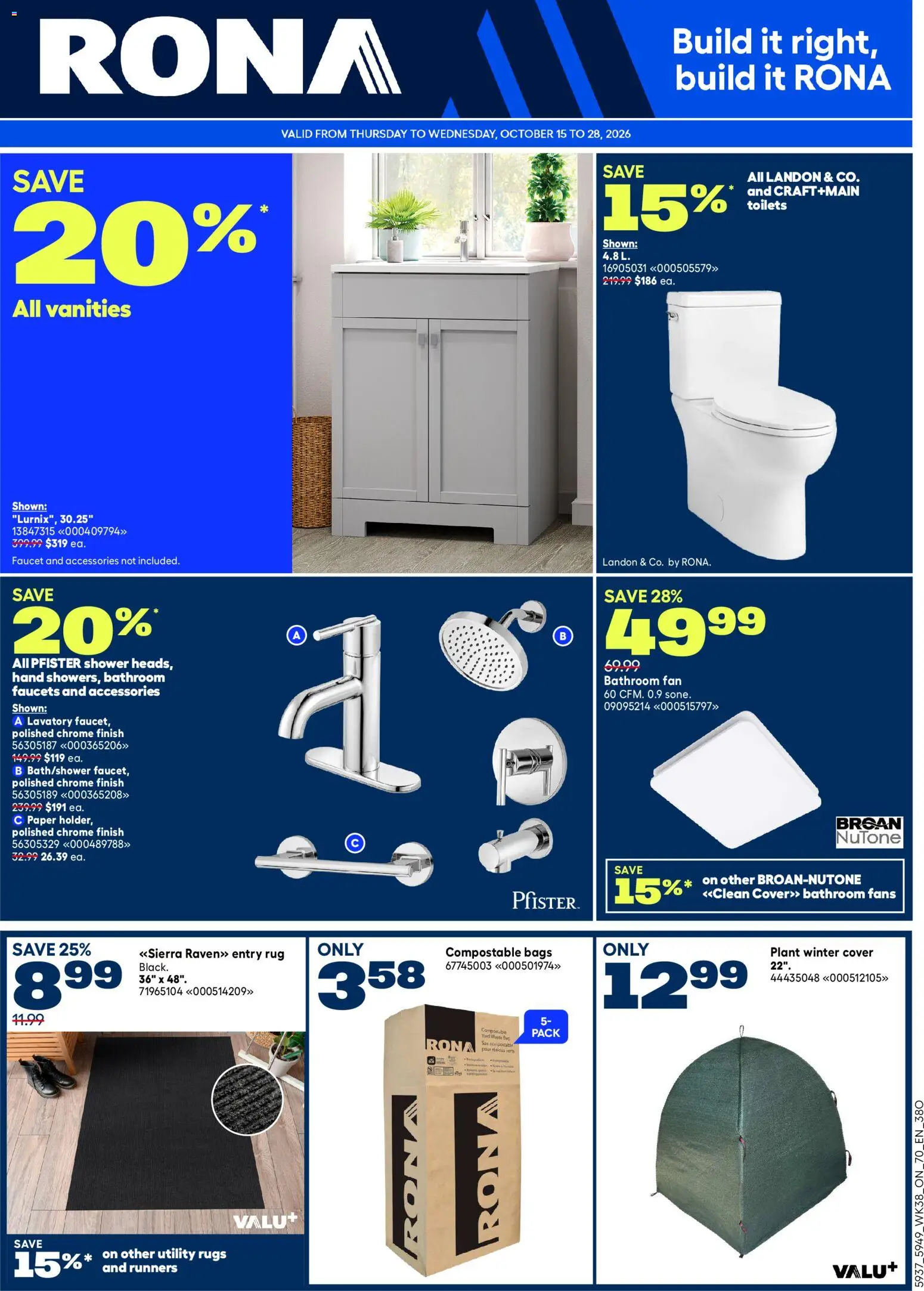 Rona flyer valid from Oct 15, 2026 | Page: 1