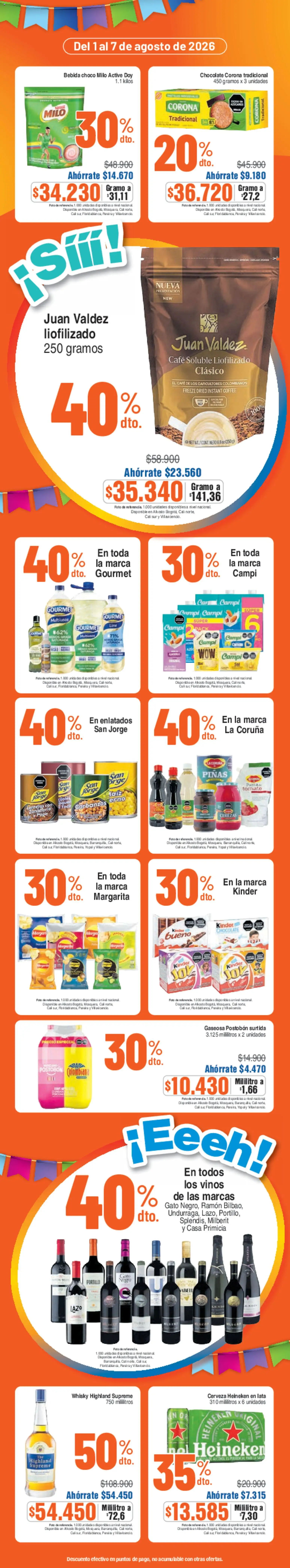 Alkosto revista - valida desde el 01/08/2026 | Página: 3 | Productos: Whisky, Gaseosa, Tomate, Chocolate