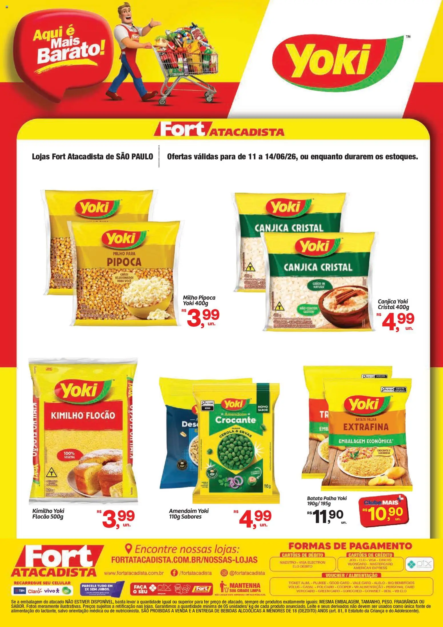 Fort Atacadista Folheto - válido de 11.06.2026 | Página: 1 | Produtos: Amendoim, Celular, Fragrância, Pipoca