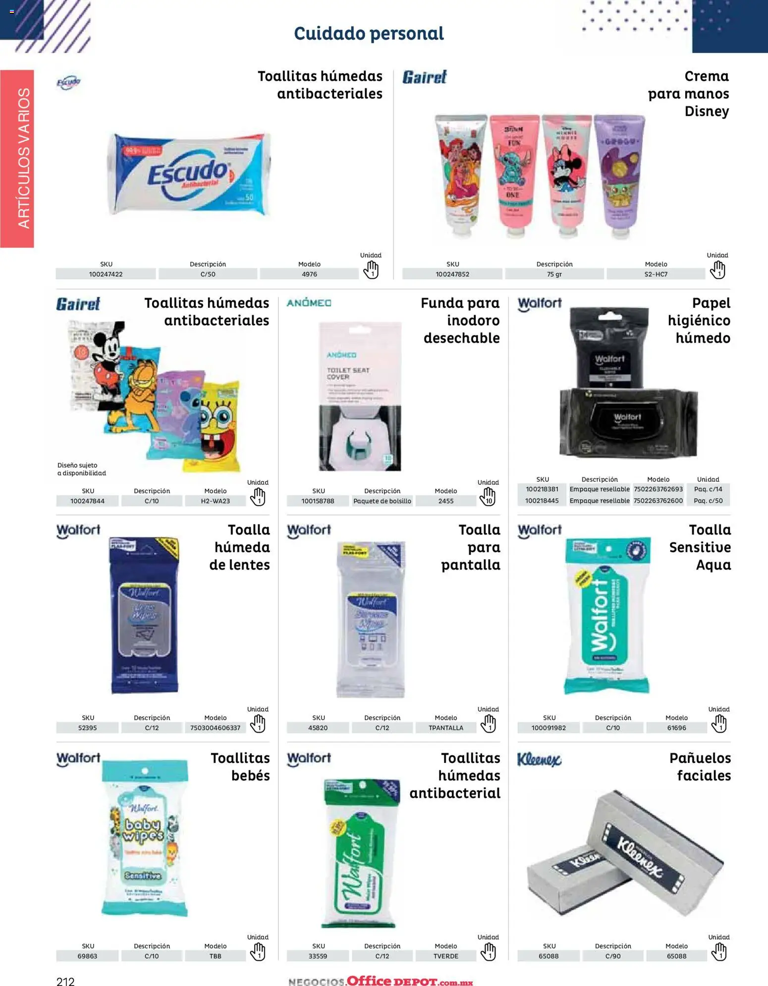 Nuevas ofertas de Office Depot válidas en toda la República Mexicana desde el 12/01/2026. ¡Encuentra las mejores ofertas en Office Depot catálogo 2026! | Página: 214 | Productos: Lentes, Crema, Toallitas húmedas, Funda