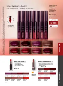 Natura - Ciclo 04/2026 - Pré-Visualização do folheto da loja Natura, válido de 19.02.2026 | Página: 65 | Produtos: Maquiagem, Batom, Manteiga, Vinho