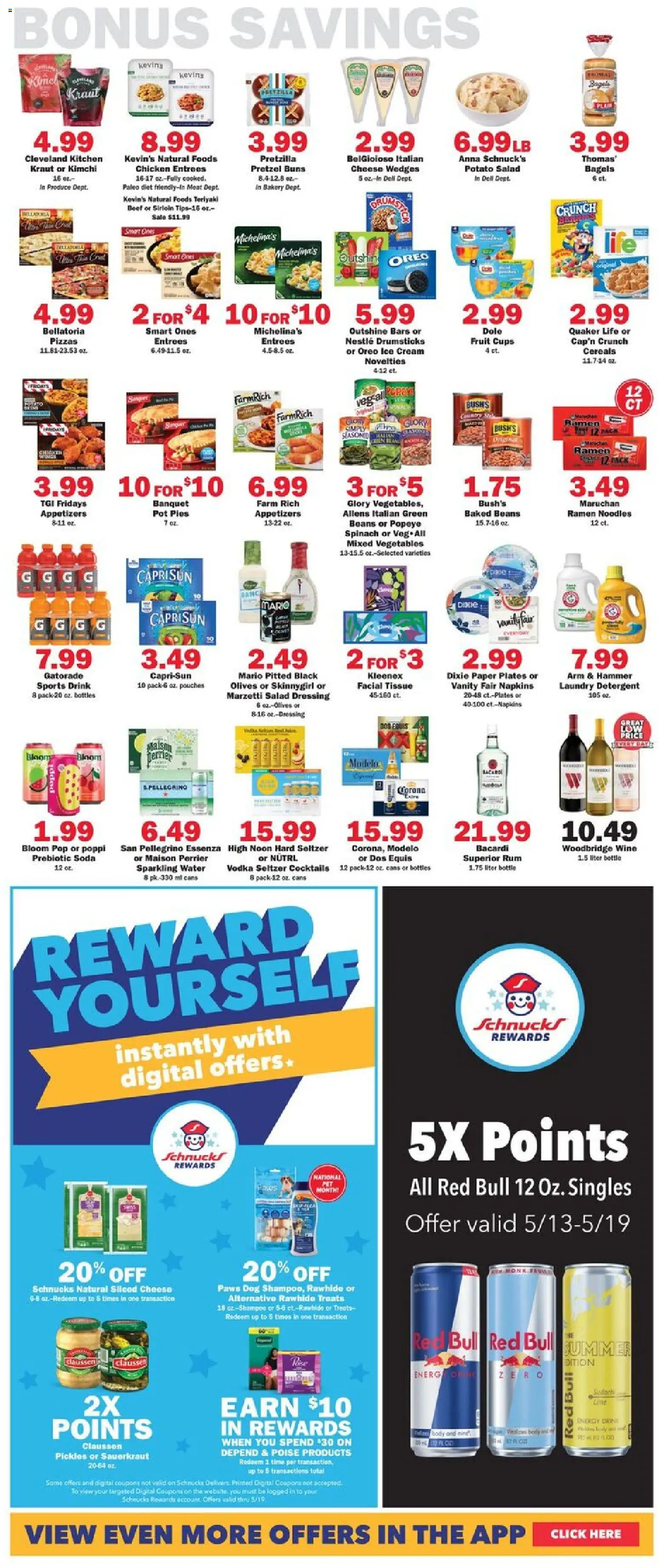 Schnucks Weekly Print Ad - IN - valid from 13.05.2026 | Page: 5 | Products: Spinach, Cereals, Cream, Vodka