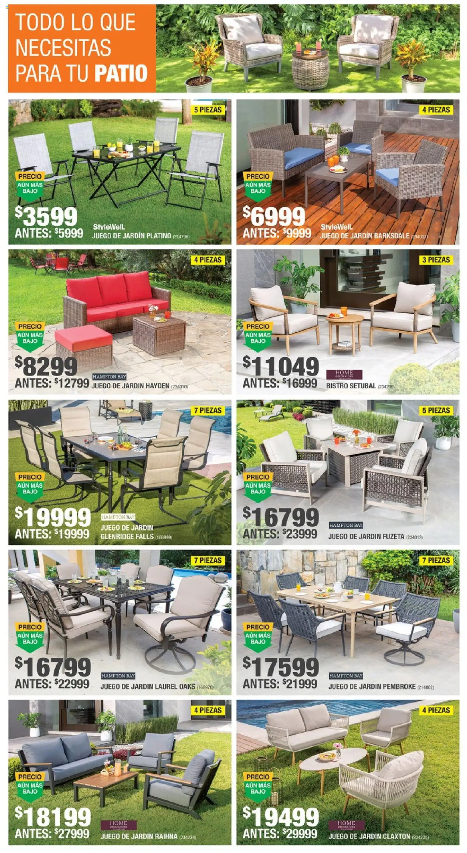 Nuevas ofertas de Home Depot válidas en toda la República Mexicana desde el 27/08/2026. ¡Encuentra las mejores ofertas en Home Depot catálogo Ahorros de Baños! | Página: 11 | Productos: Juego, Juego de jardín