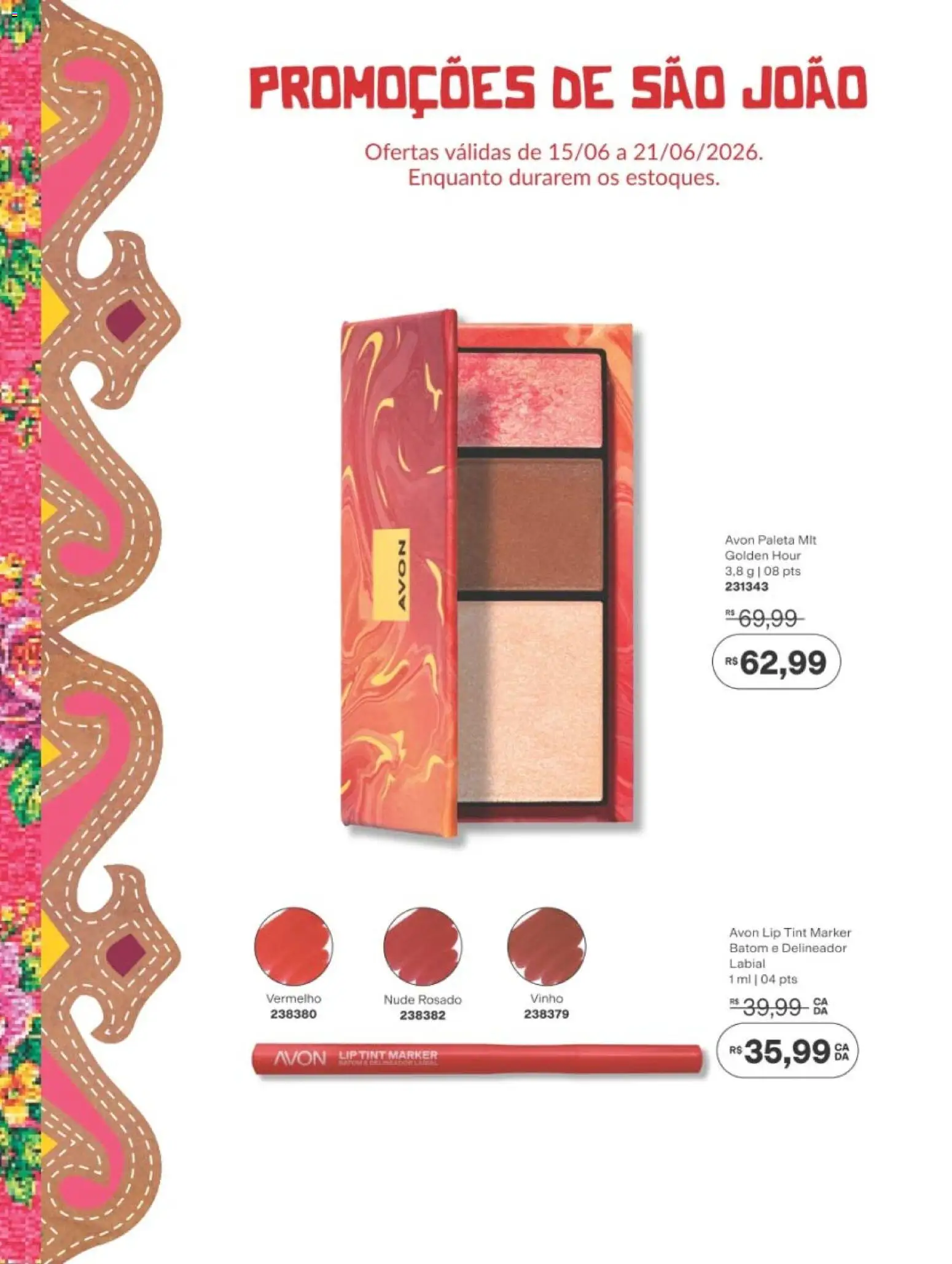 Avon Folheto - válido de 29/06/2026 | Página: 204 | Produtos: Delineador, Batom, Vinho