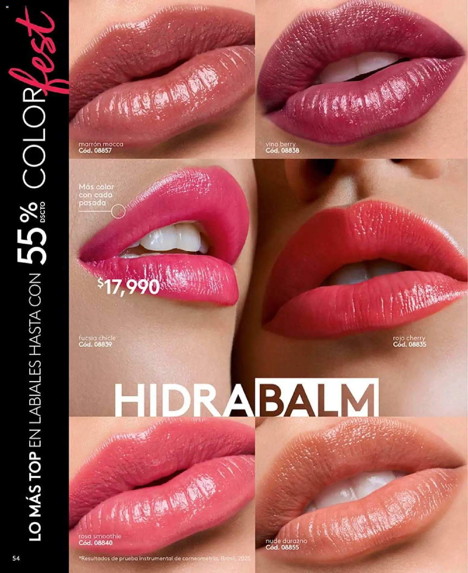 Ésika revista - valida desde el 17/07/2026 | Página: 54 | Productos: Chicle, Top, Durazno, Vino