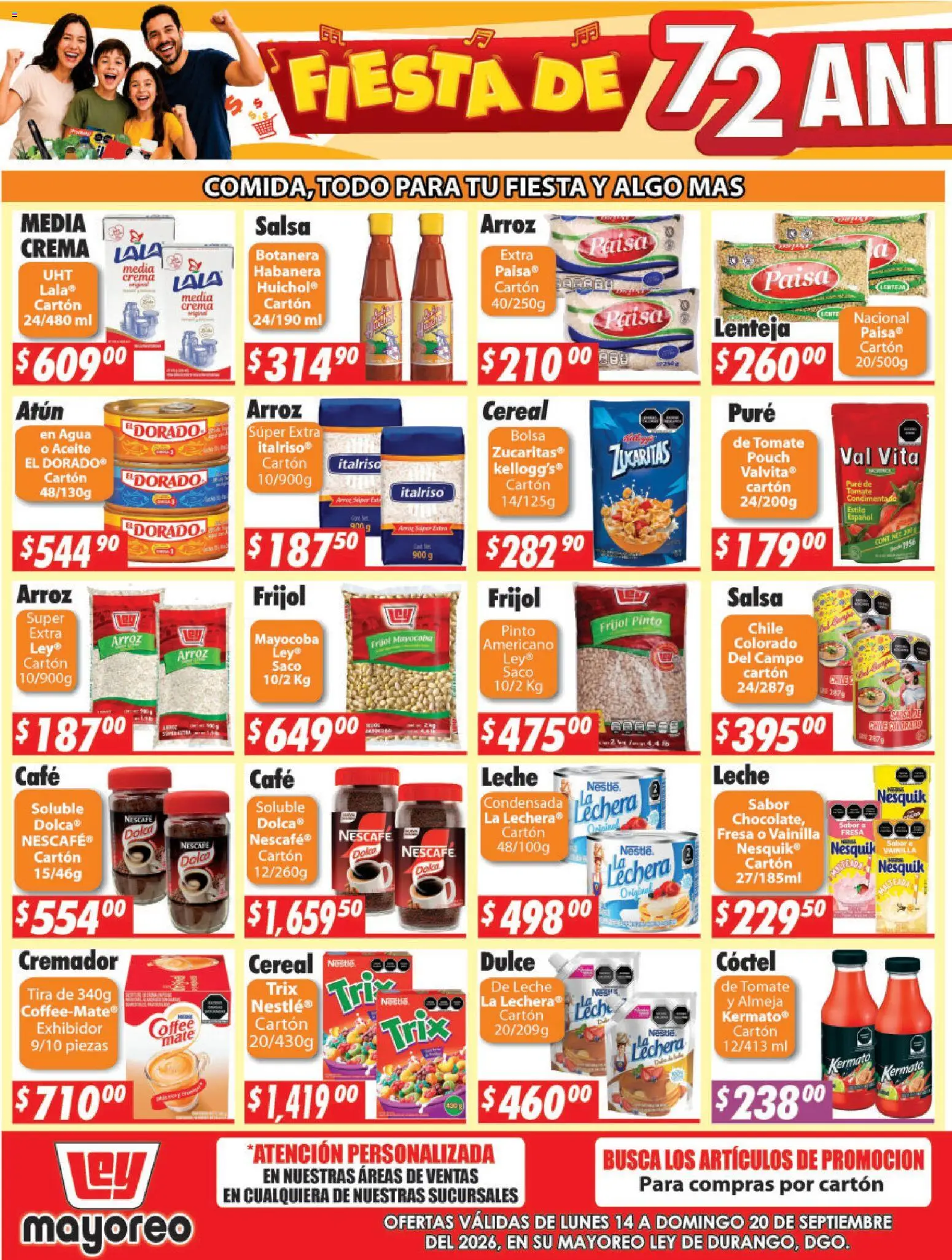 Nuevas ofertas de Casa Ley válidas en toda la República Mexicana desde el 14/09/2026. ¡Encuentra las mejores ofertas en Casa Ley folleto! | Página: 3 | Productos: Chile, Bolsa, Aceite, Arroz