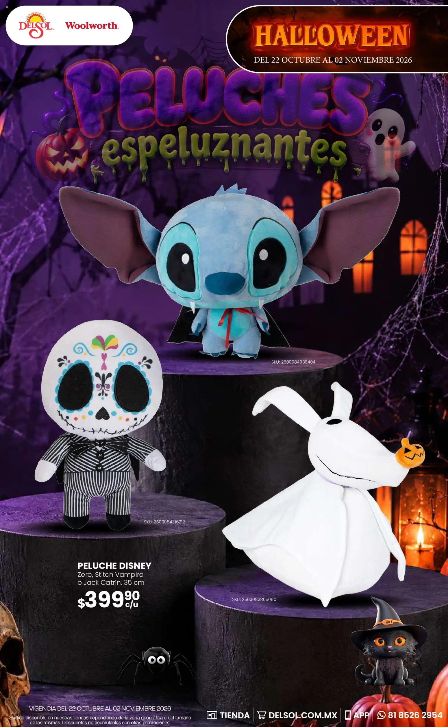 Nuevas ofertas de Del Sol y Woolworth válidas en toda la República Mexicana desde el 22/10/2026. ¡Encuentra las mejores ofertas en Del Sol y Woolworth catálogo Halloween! | Página: 12