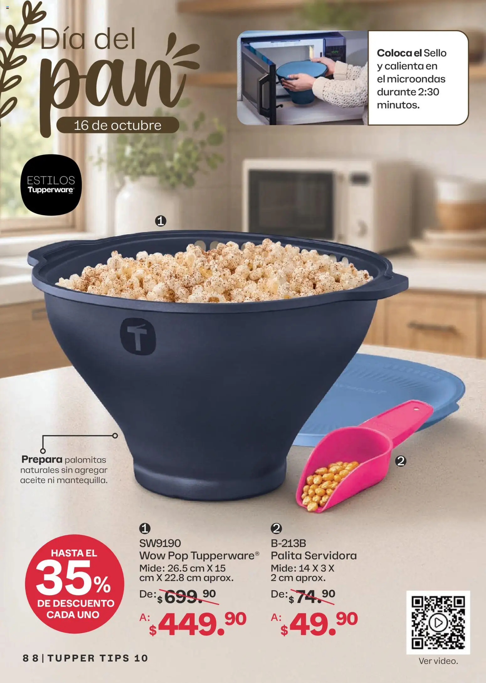 Nuevas ofertas de Tupperware válidas en toda la República Mexicana desde el 07/09/2026. ¡Encuentra las mejores ofertas en Tupperware catálogo! | Página: 88 | Productos: Aceite, Palomitas, Microondas, Tupper