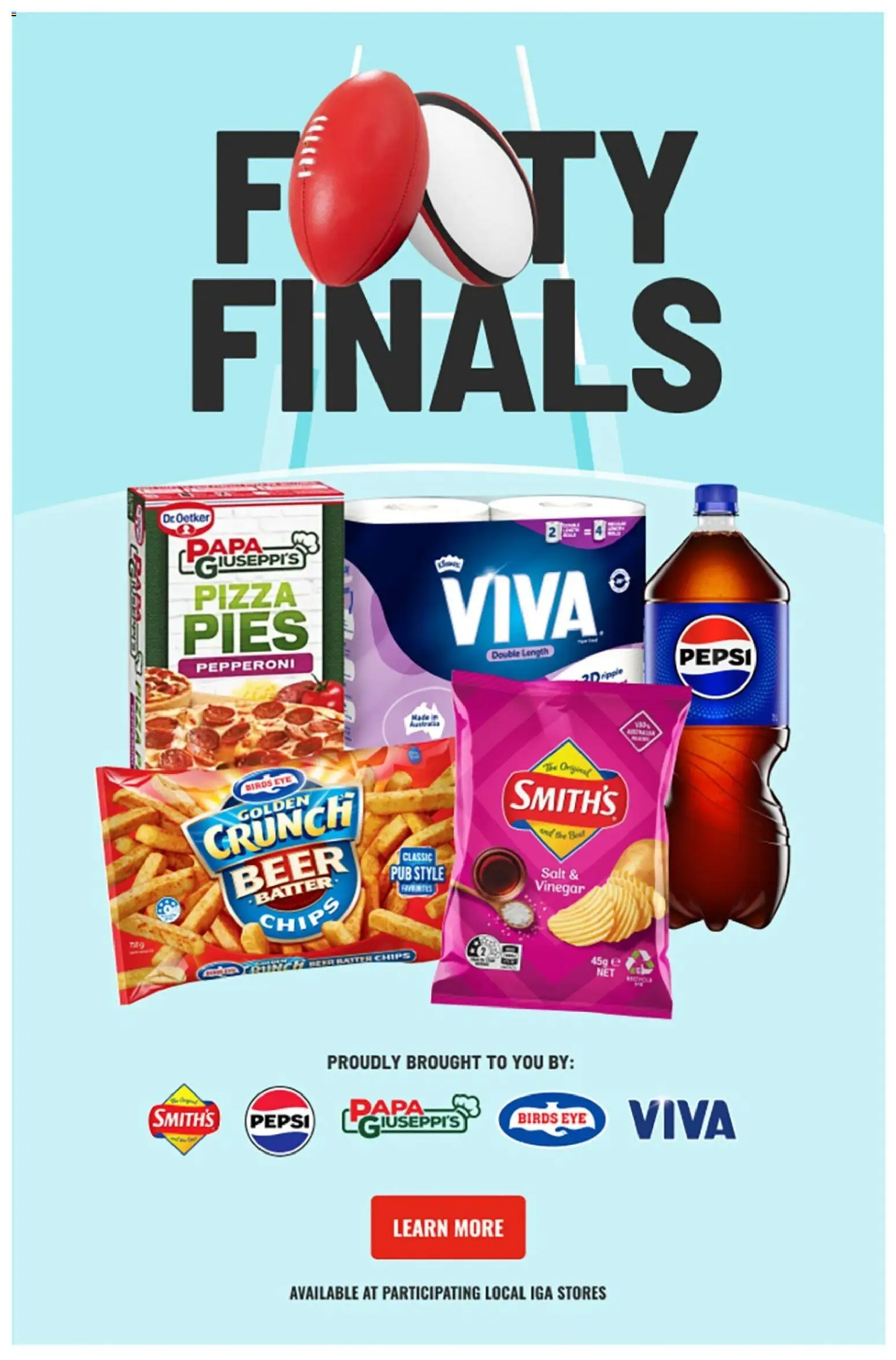 IGA catalogue - valid from 16/09/2026 | Page: 13 | Products: Beer, Salt, Vinegar, Pies