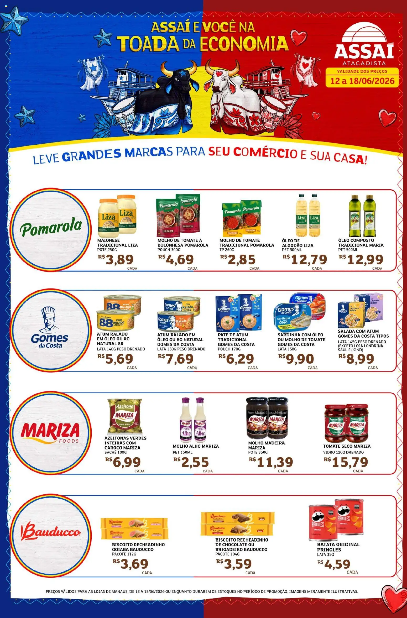 Assaí Atacadista Folheto - válido de 12.06.2026 | Página: 1 | Produtos: Goiaba, Molho de tomate, Salada, Batata