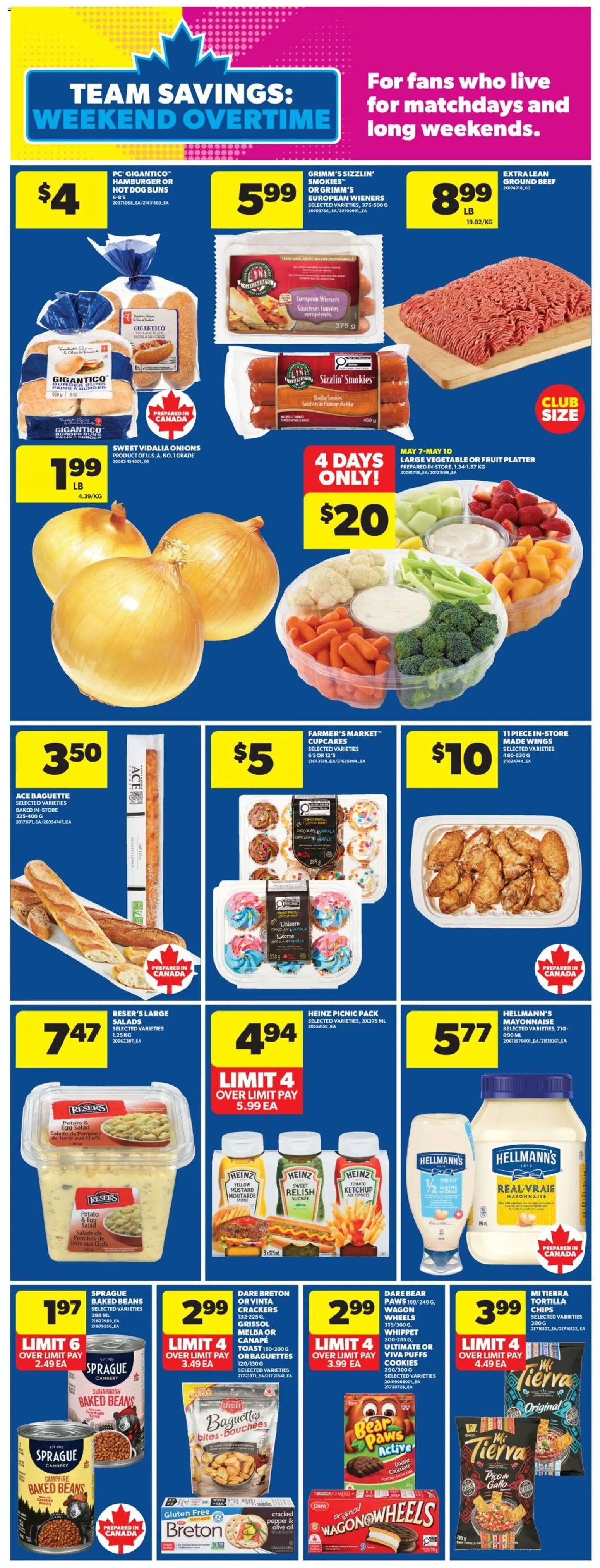 Real Canadian Superstore flyer valid from 07.05.2026 | Page: 30 | Products: Chips, Ketchup, Salad, Chocolate
