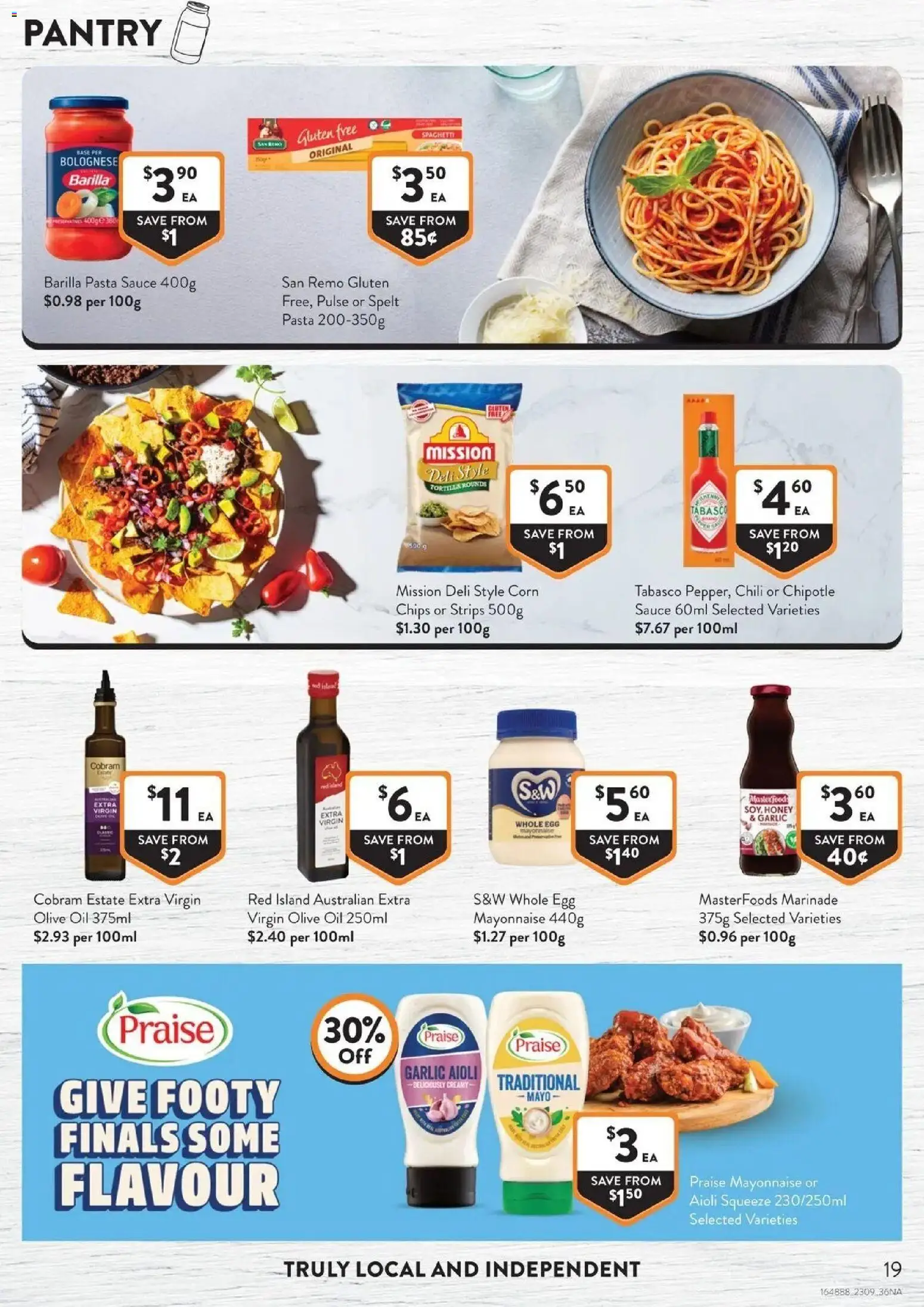 Foodworks catalogue Estella - 23/09/2026 > weekly / monthly specials | Page: 19 | Products: Chips, Sauce, Garlic, Barilla