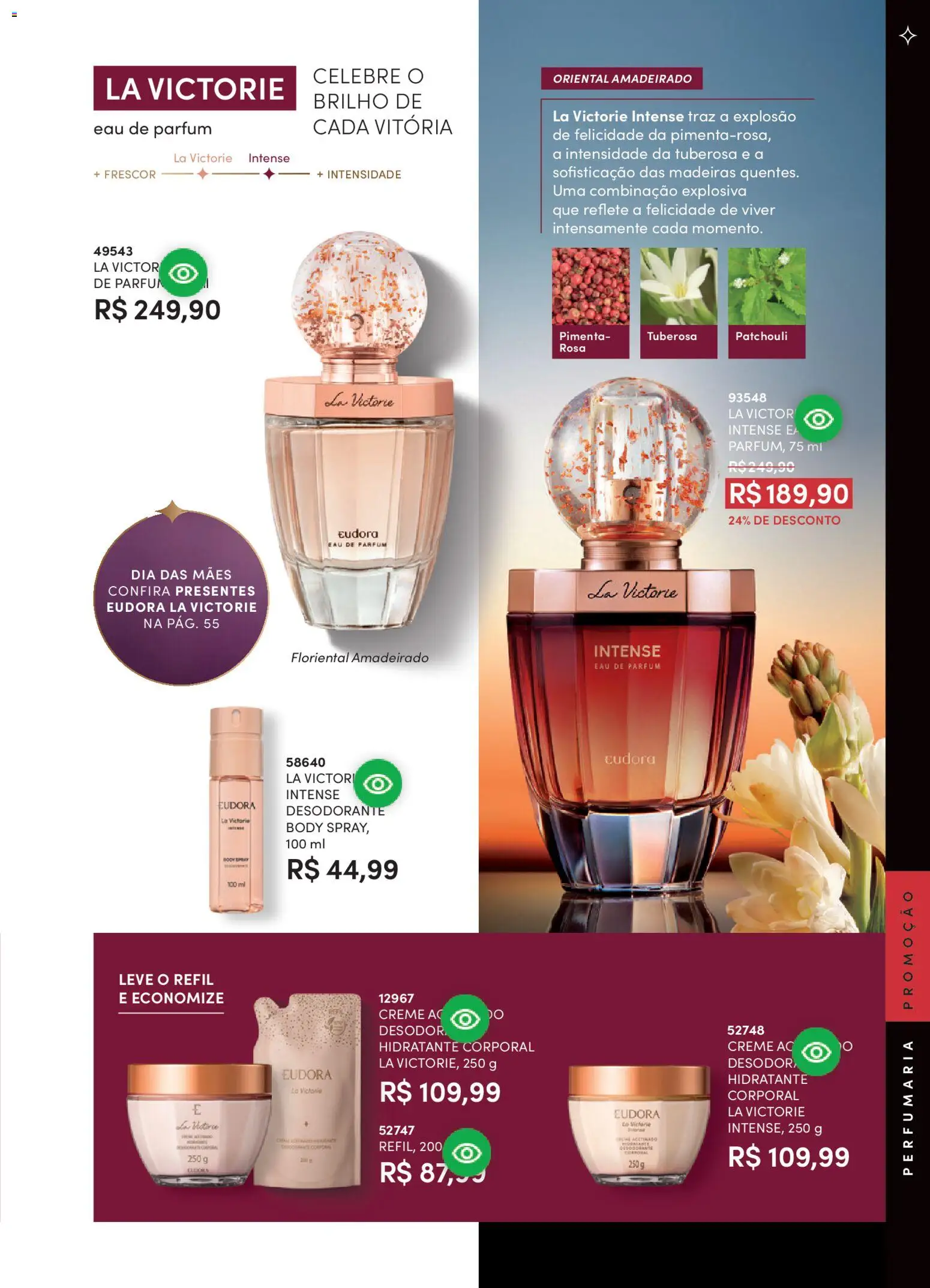Eudora Folheto - válido de 01.04.2026 | Página: 103 | Produtos: Madeiras, Hidratante corporal, Desodorante, Creme
