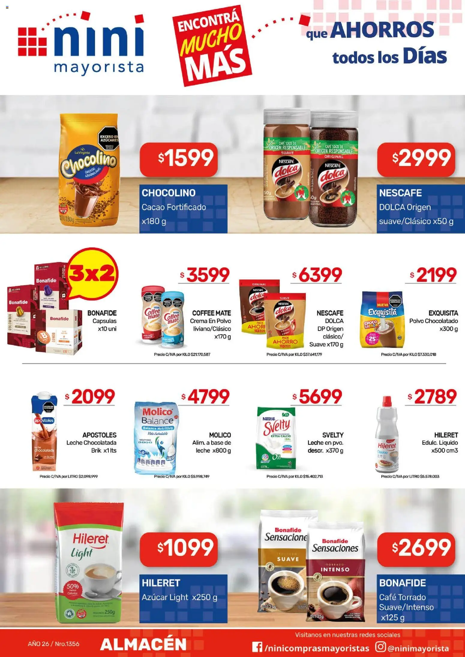 NINI Mayorista ofertas │ válido desde el 20.04.2026 | Página: 27 | Productos: Azucar, Polvo, Café, Cacao