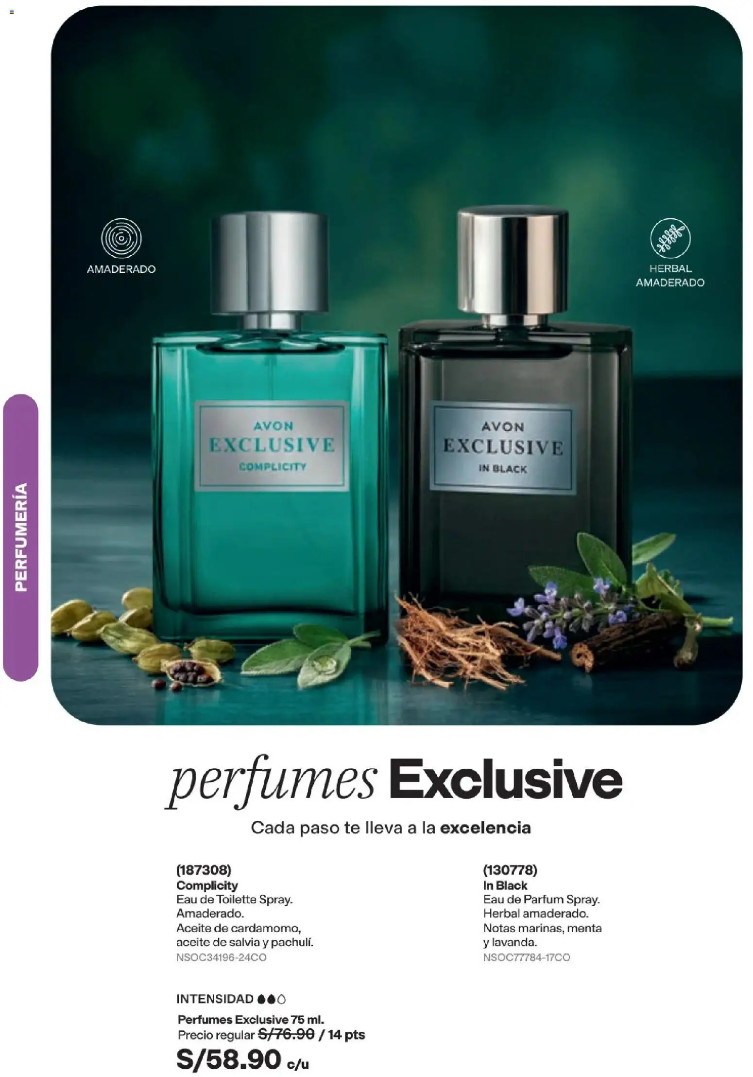 Catálogo Avon válido desde 15/09/2026 | Página: 97 | Productos: Perfumes, Aceite, Té, EAU de Toilette