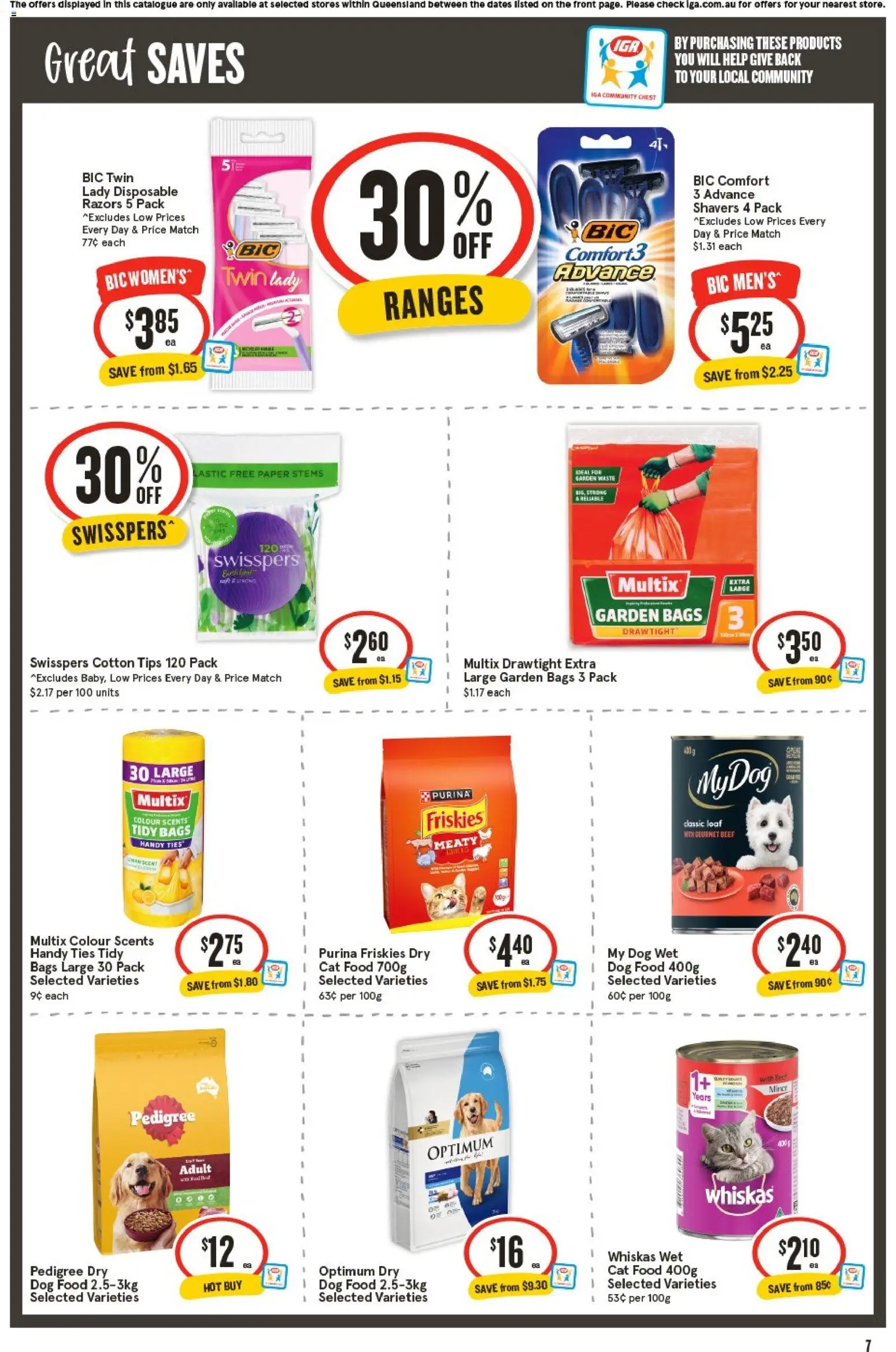 IGA catalogue - valid from 12/08/2026 | Page: 8 | Products: Food, Beef, Dog food, Razors