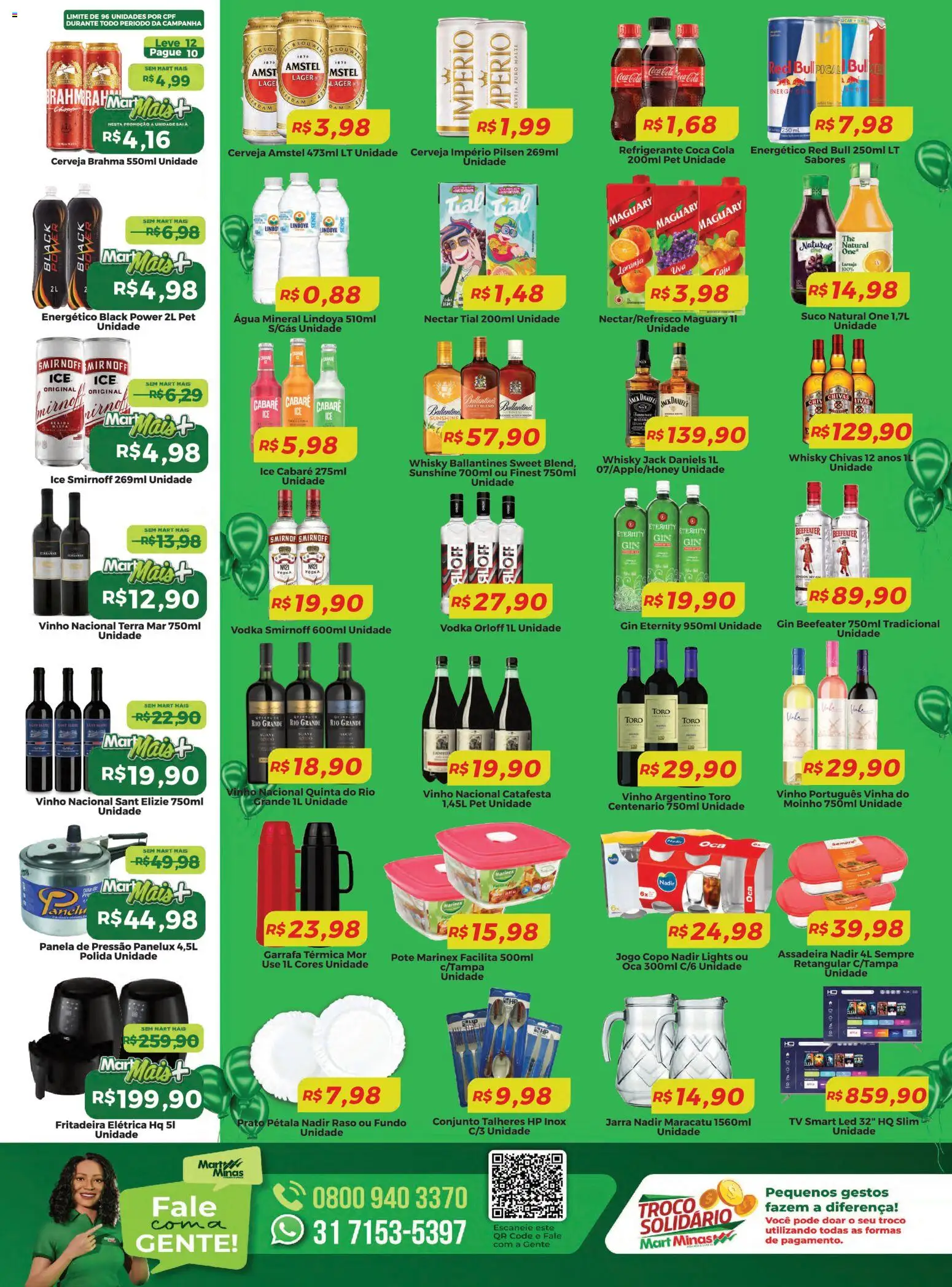 Mart Minas Folheto - válido de 26.05.2026 | Página: 3 | Produtos: Talheres, Garrafa térmica, Vodka, Assadeira