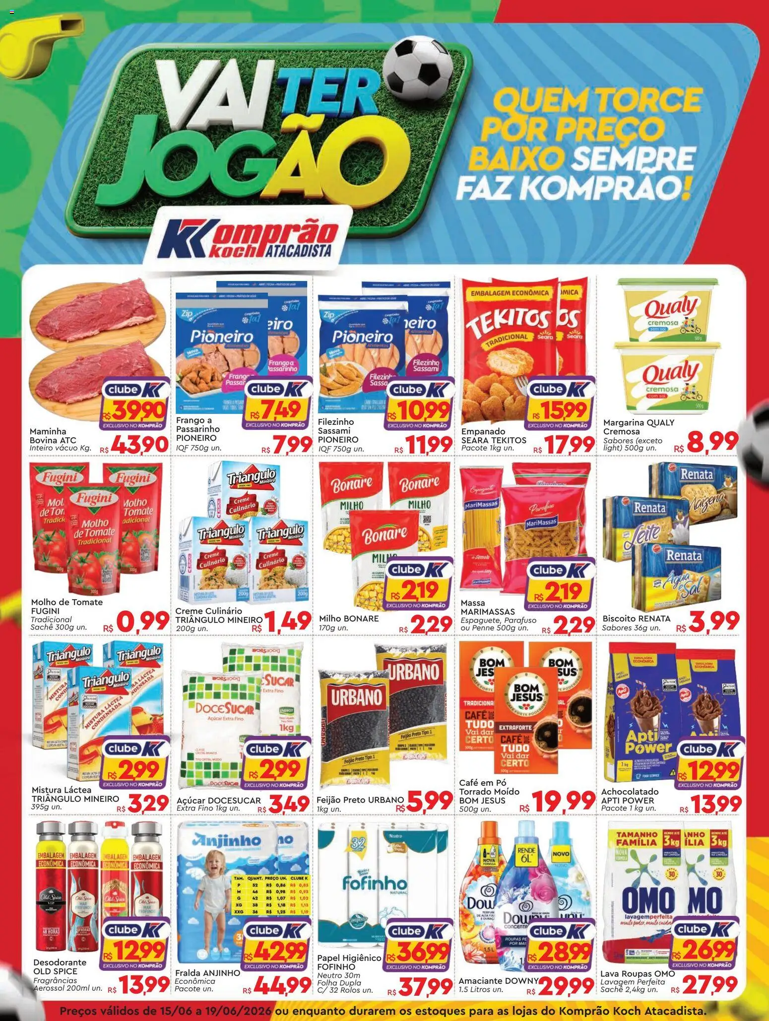 Komprao Atacadista Folheto - válido de 15.06.2026 | Página: 1 | Produtos: Desodorante, Frango, Papel higiênico, Margarina