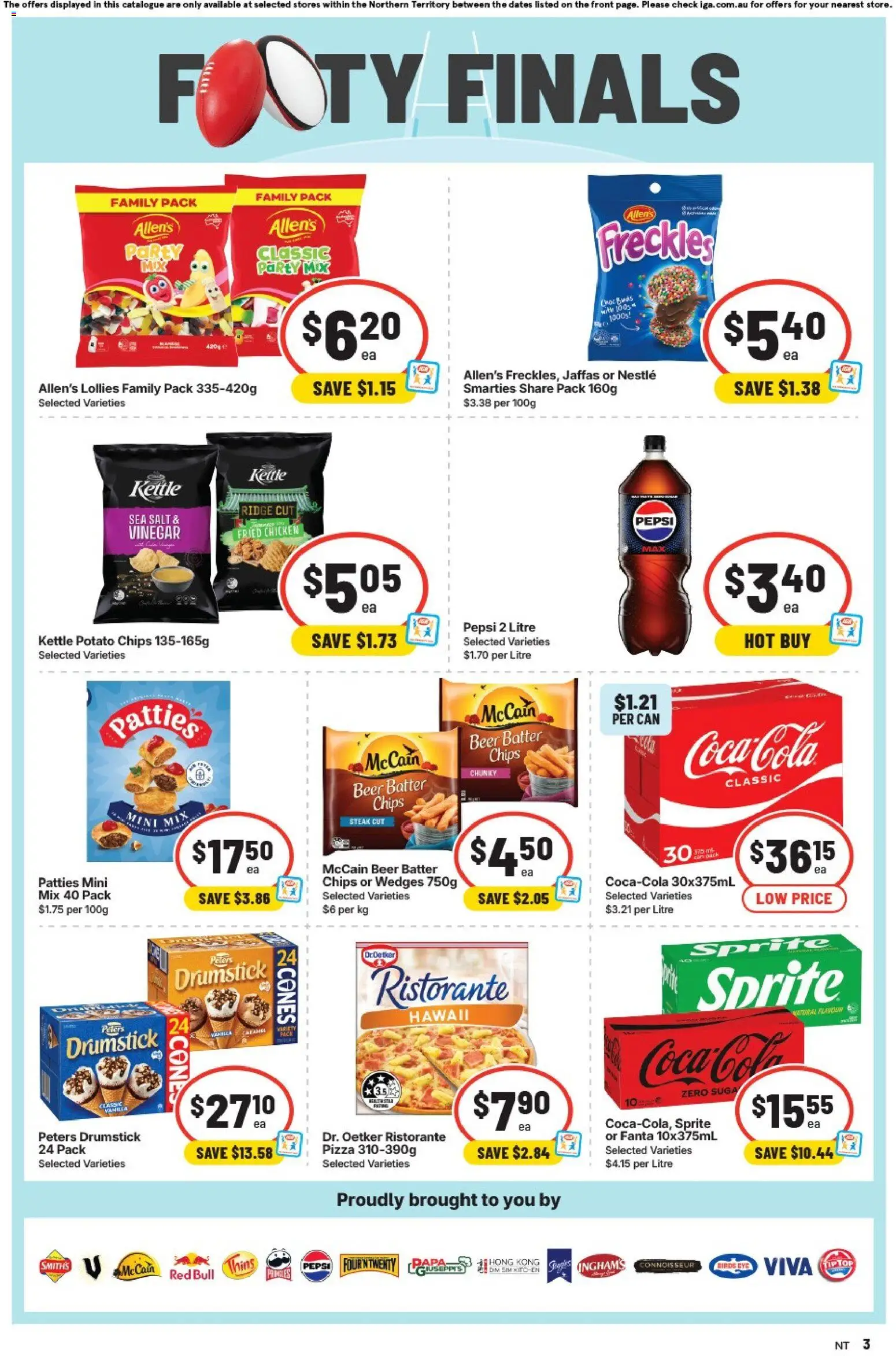 IGA catalogue - valid from 09/09/2026 | Page: 4 | Products: Pepsi, Steak, Salt, Kettle